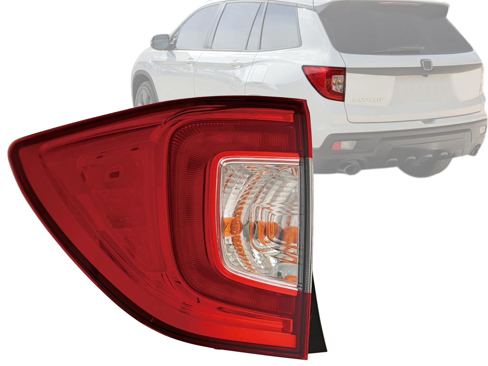 Auto Parts Avenue APA Replacement LED Tail Light Rear Lamp for 2019 2020 2021 Passport with Bulb Included Driver Left Side 33550