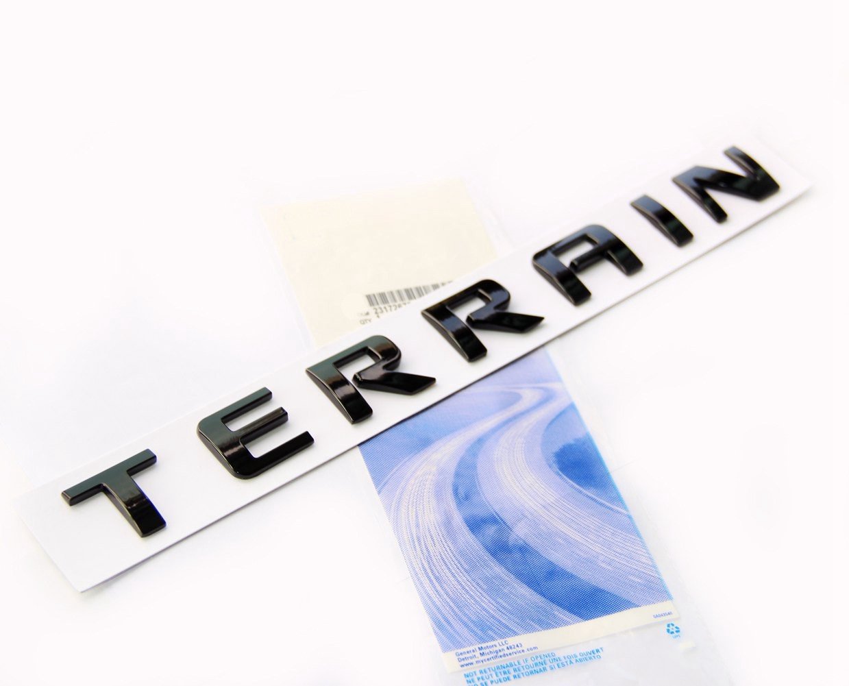 Yoaoo 2X Oem Black Terrain Nameplate Emblems Badge 3D Letter For Terrain Shiny Glossy New