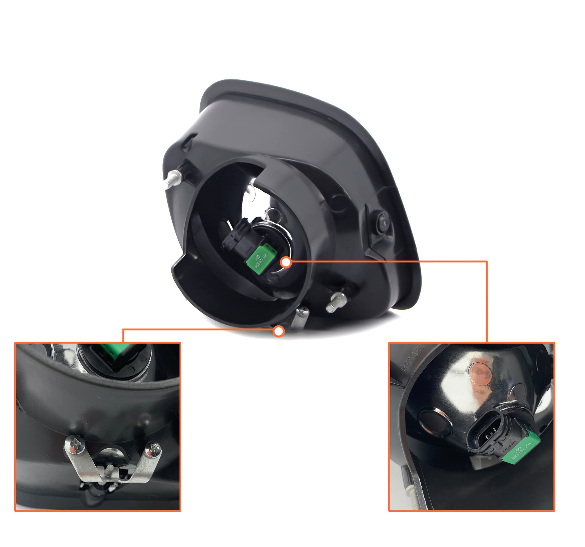 Torque PAIR Fog Light Lamp Replacement for 2008-2017 Freightliner Cascadia semi Trucks [Included All Bulbs] Assembly DOT SAE Approved Driver Left Passenger Right Side (TR031-L, TR031-R)