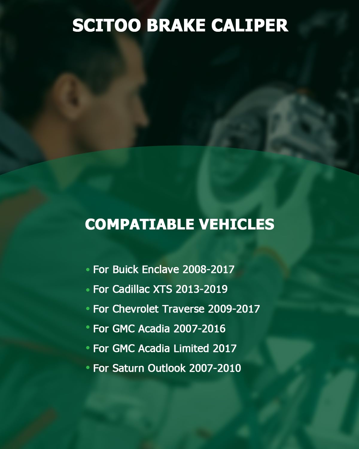 Scitoo 18B5059 18B5058 Rear Left & Right Brake Calipers W/Bracket For Buick For Enclave,For Cadillac For Xts,For Chevy For Trave