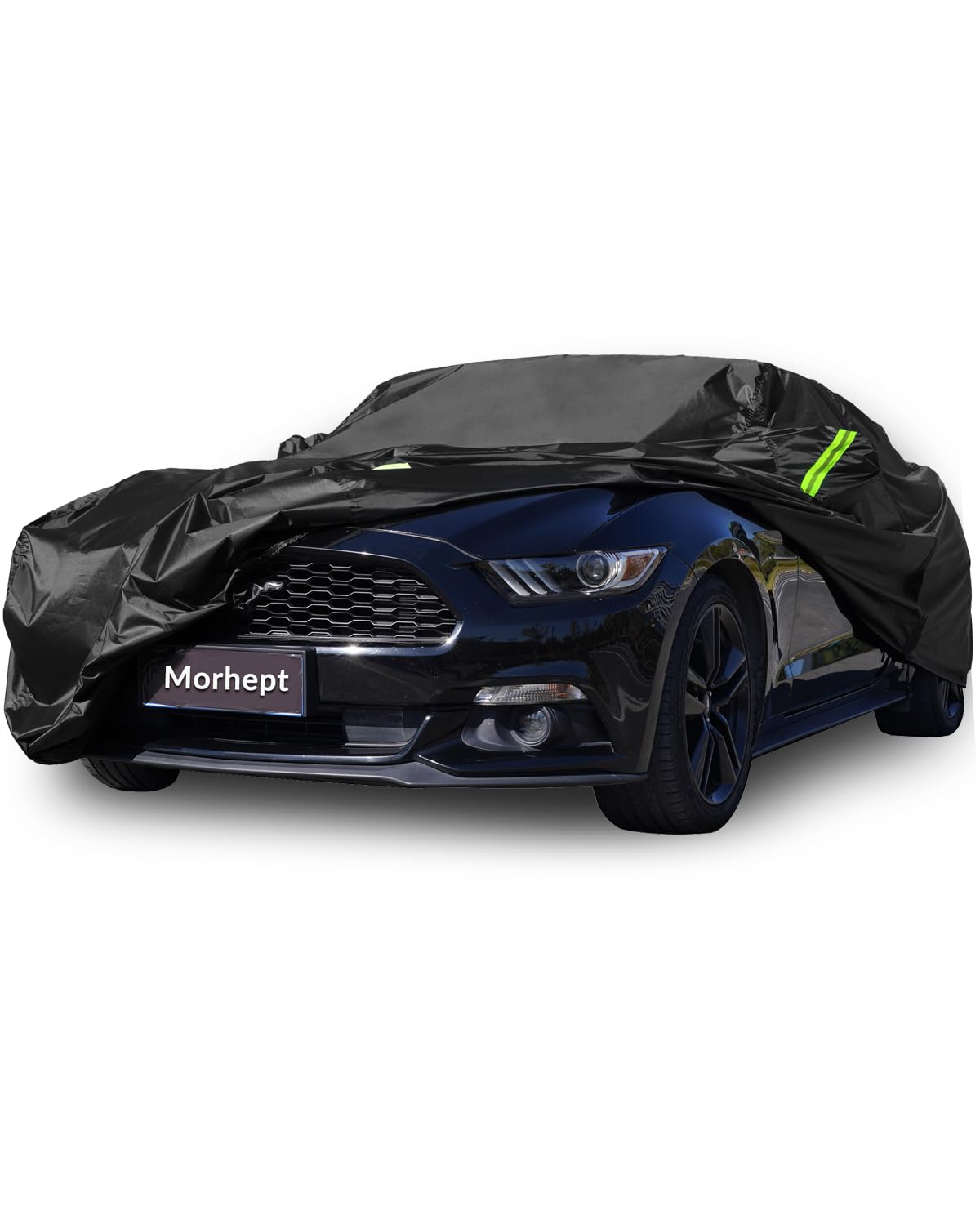 Morhept Car Cover Custom Fit For Ford Mustang 2005-2025, Waterproof All Weather Gt Cover Outdoor Dustproof Shelby Coupe Cover Wi