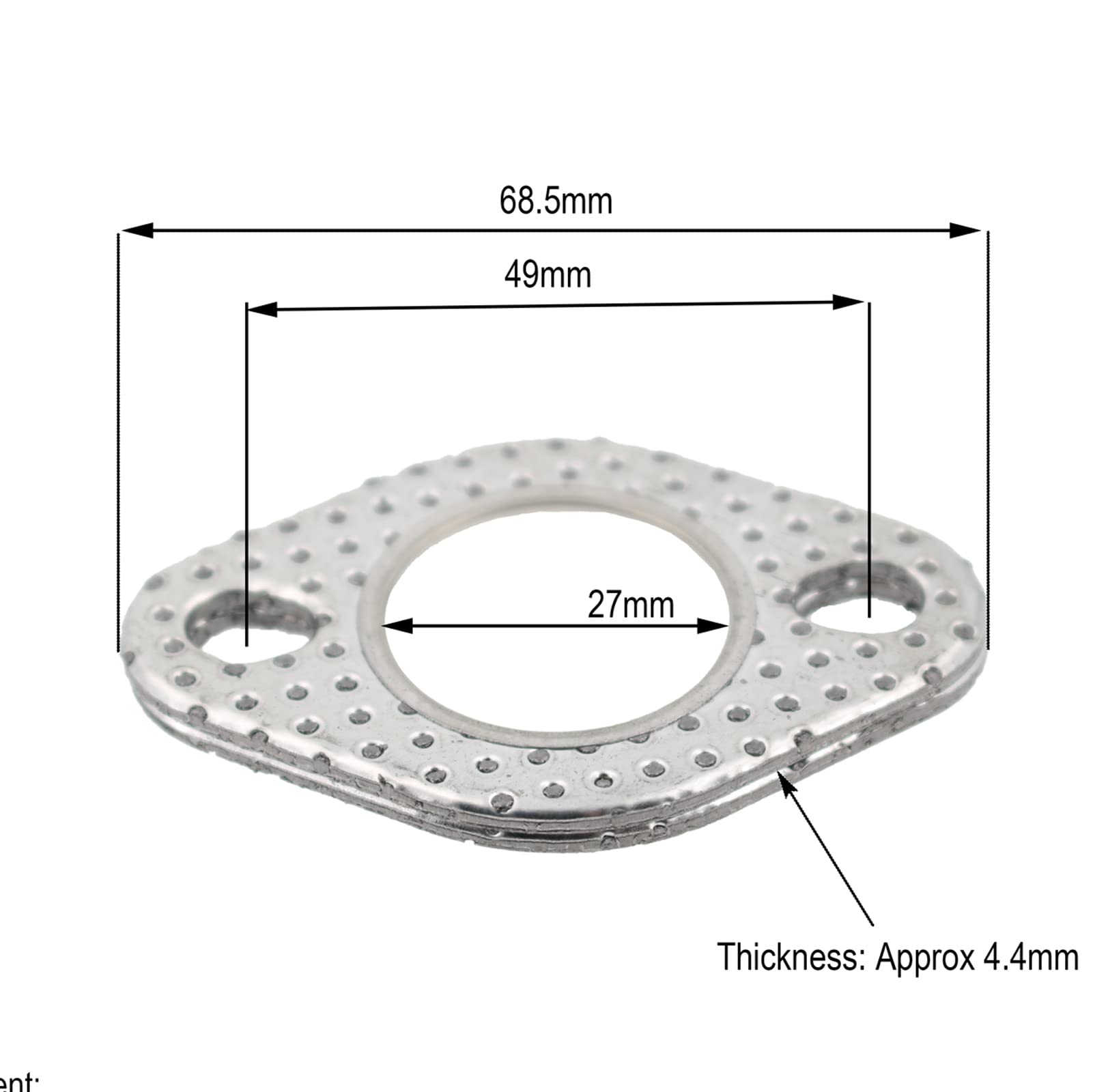 Glixal Gy6 50Cc 125Cc 150Cc 200Cc Intake And Exhaust Stud Nuts With Exhaust Gasket For 139Qmb 139Qma 152Qmi 157Qmj Engine Scooter Moped Atv Go-Kart Quad