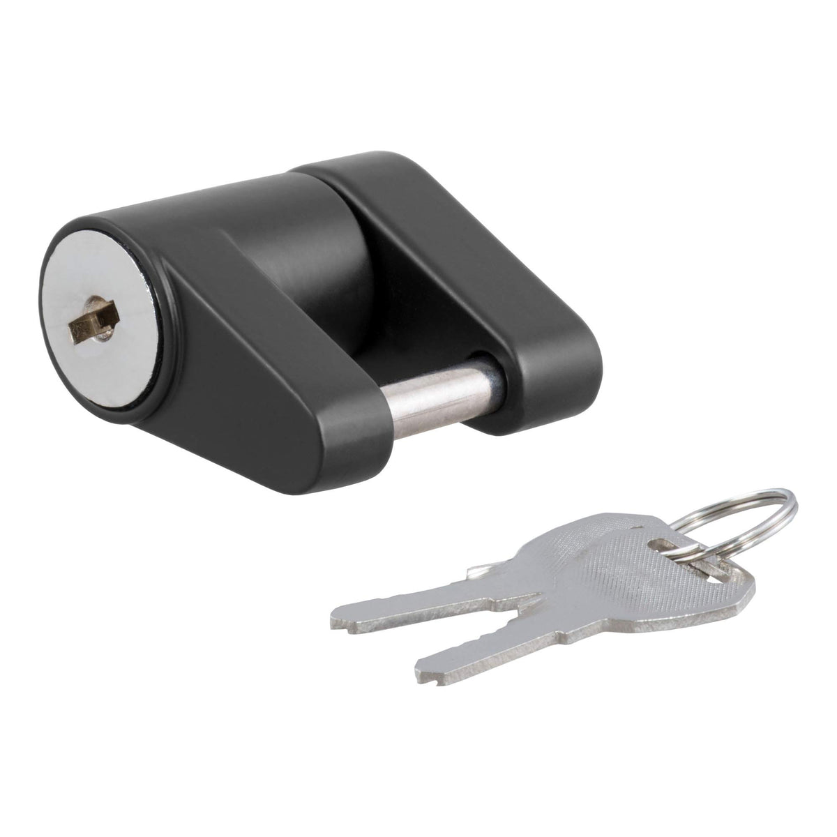 Curt 23521 Black Trailer Tongue Coupler Lock, 1/4-Inch Pin Diameter, Up To 3/4-Inch Span