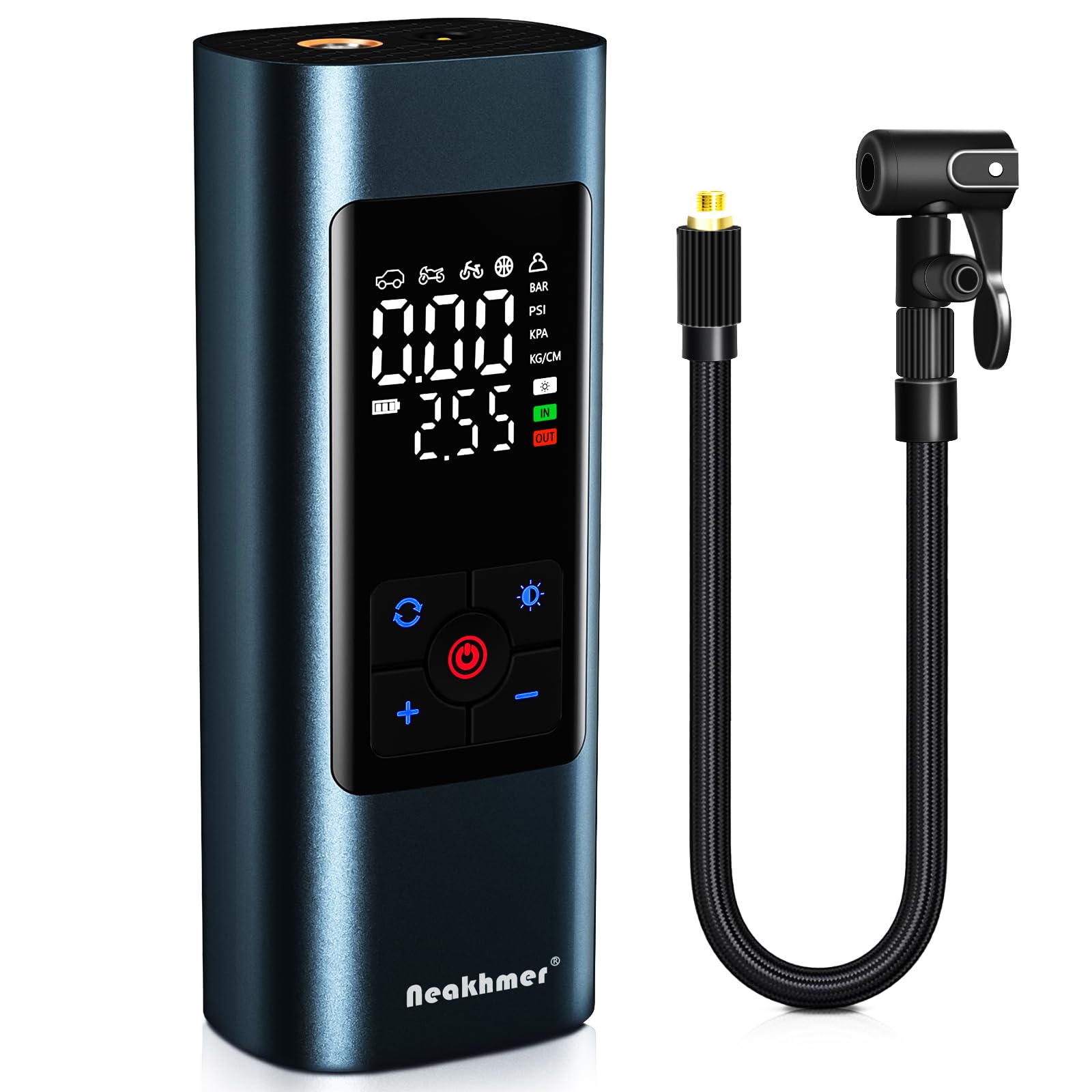 Tire Inflator Portable Air Compressor: Cordless Air Pump For Car Tires 150Psi - Tire Pump With Pressure Gauge For Car Bike Motor