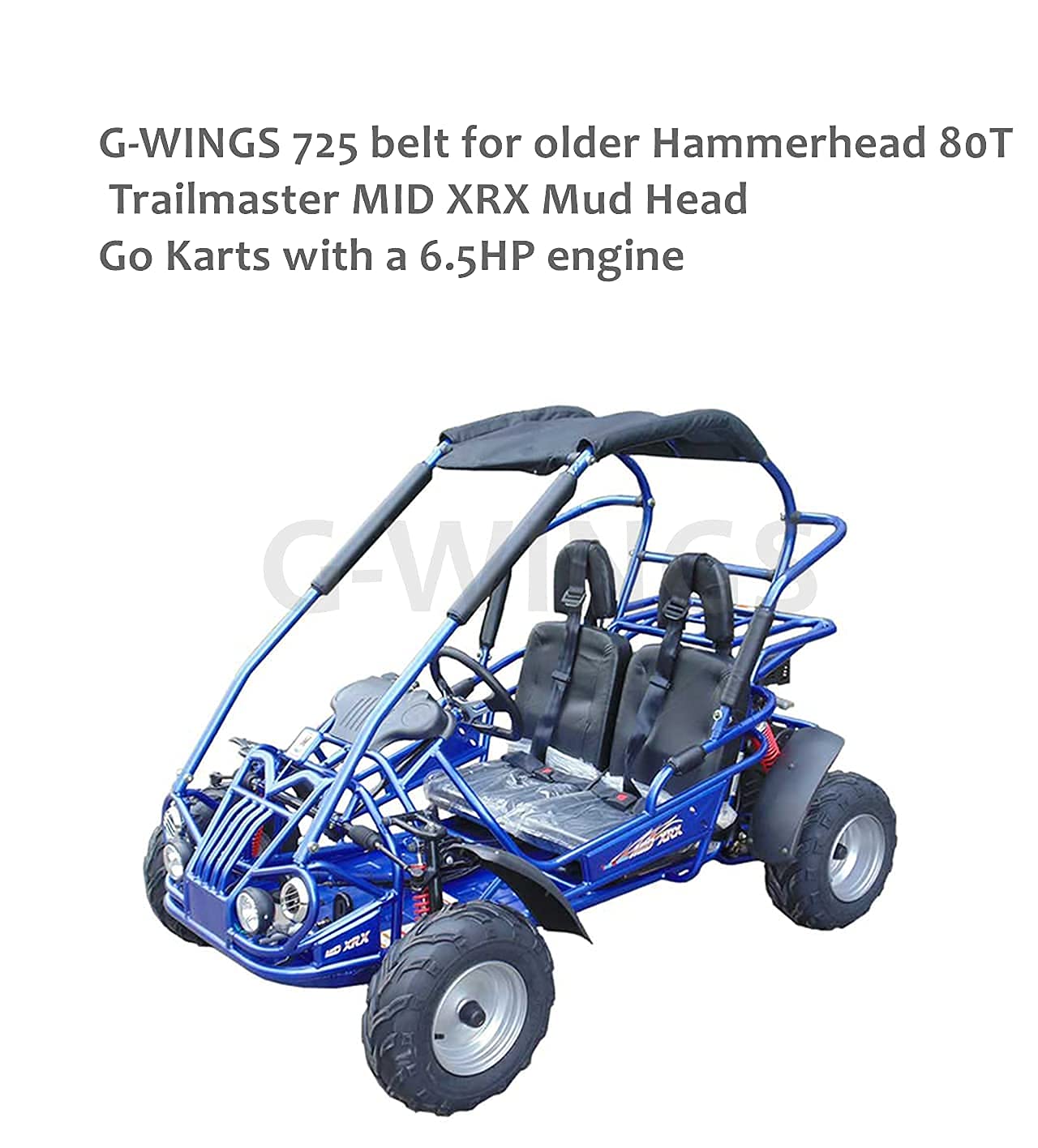 3Pcs 725 Drive Belt For Hammerhead 80T Trailmaster Mid Xrx Mud Head Go Kart 6.5Hp Engine 30 Series Go-Karts 9.110.018-725 9.100.018-725 G-Wings