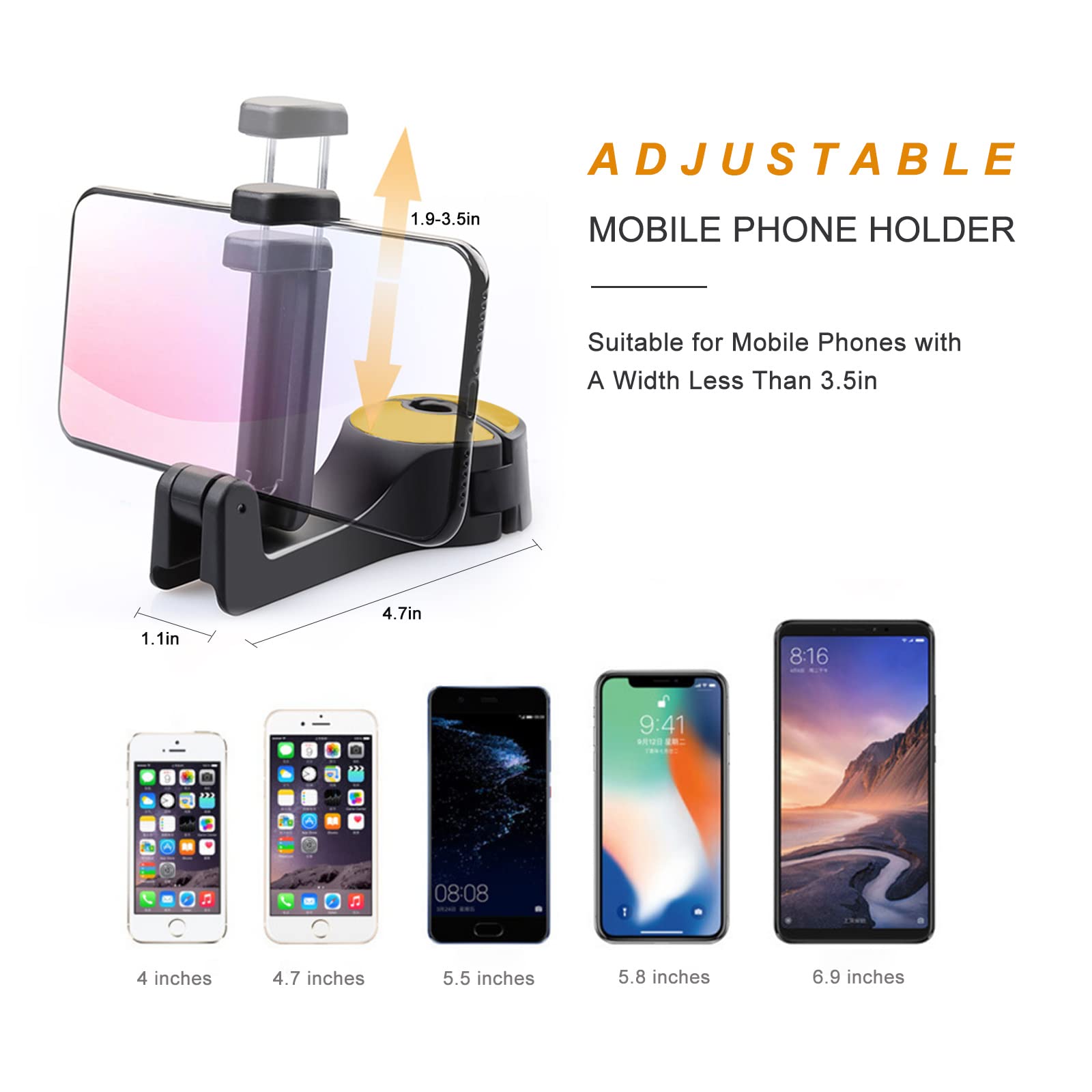 Scovvord Car Headrest Hidden Hook With Phone Holder, Car Seat Hooks For Purses And Bags, Universal 360° Rotation Headrest Hooks Purse Holder For Car, Car Purse Hook Holder (Gold)