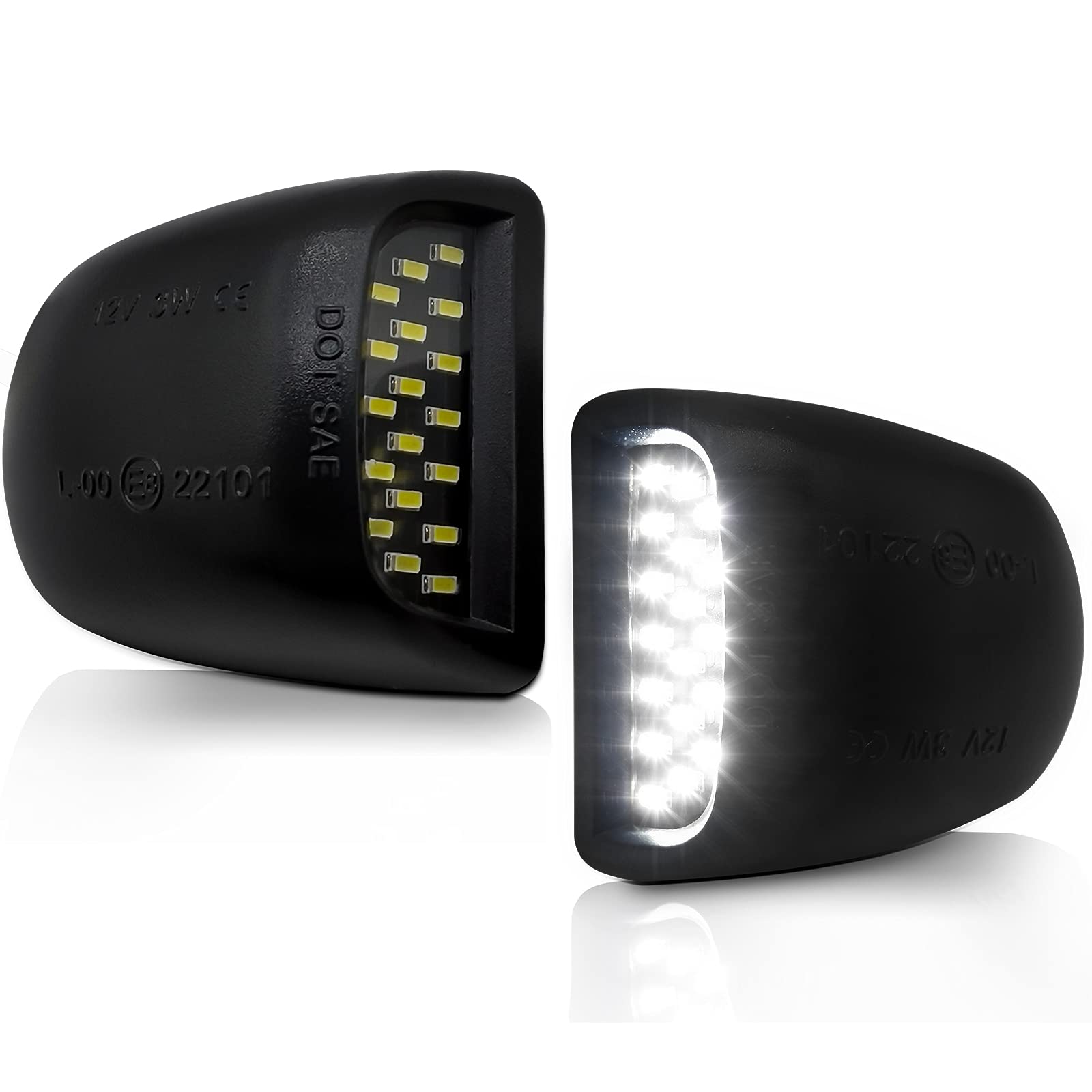 Alyoned Full Led License Plate Light Tag Lamp Assembly Compatible With Chevy Silverado Gmc Sierra 1500 2500 3500 Suburban Tahoe