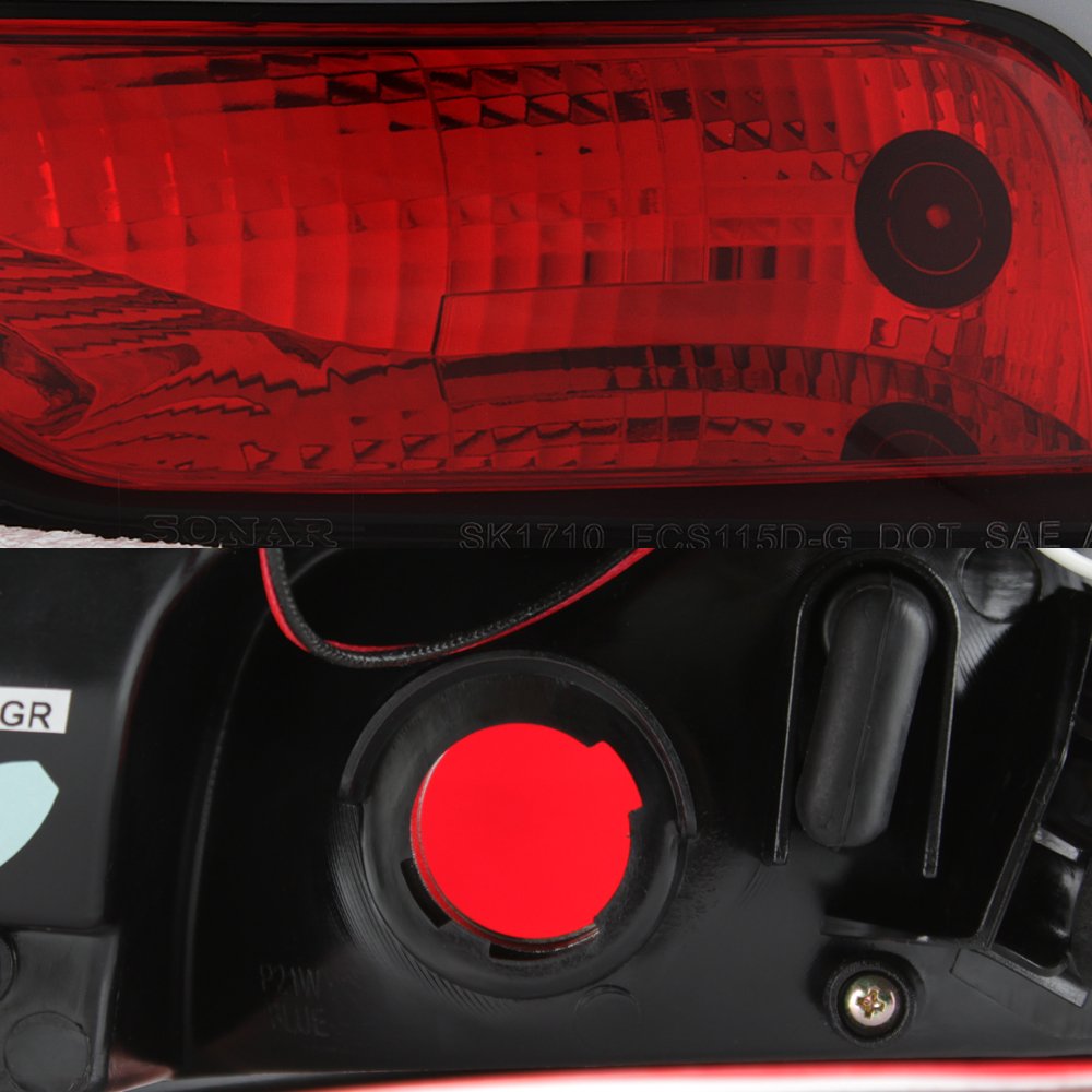 Akkon - Black Smoked For 2012-2014 Ford Focus Hatchback [Sequential] Led Tube Tail Lights Brake Lamps Left+Right