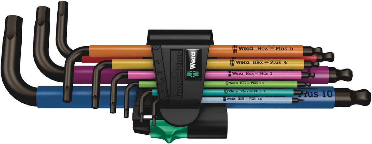 Wera Tools 05073593001 950 Spkl9 Sm N Sb Long Arm Hex Key Set, One Size, Multi