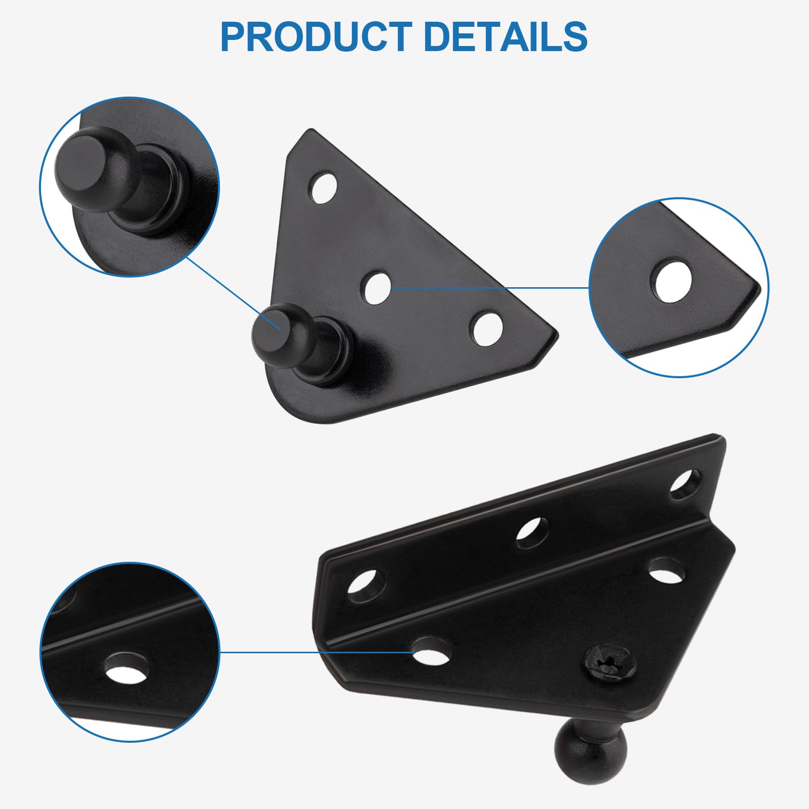 Ojtrtdr 10Mm Ball Stud Bracket, Gas Strut Mounting Brackets,Ball Stud Mounting Brackets For Lift Supports Shocks Spring Prop, Ga