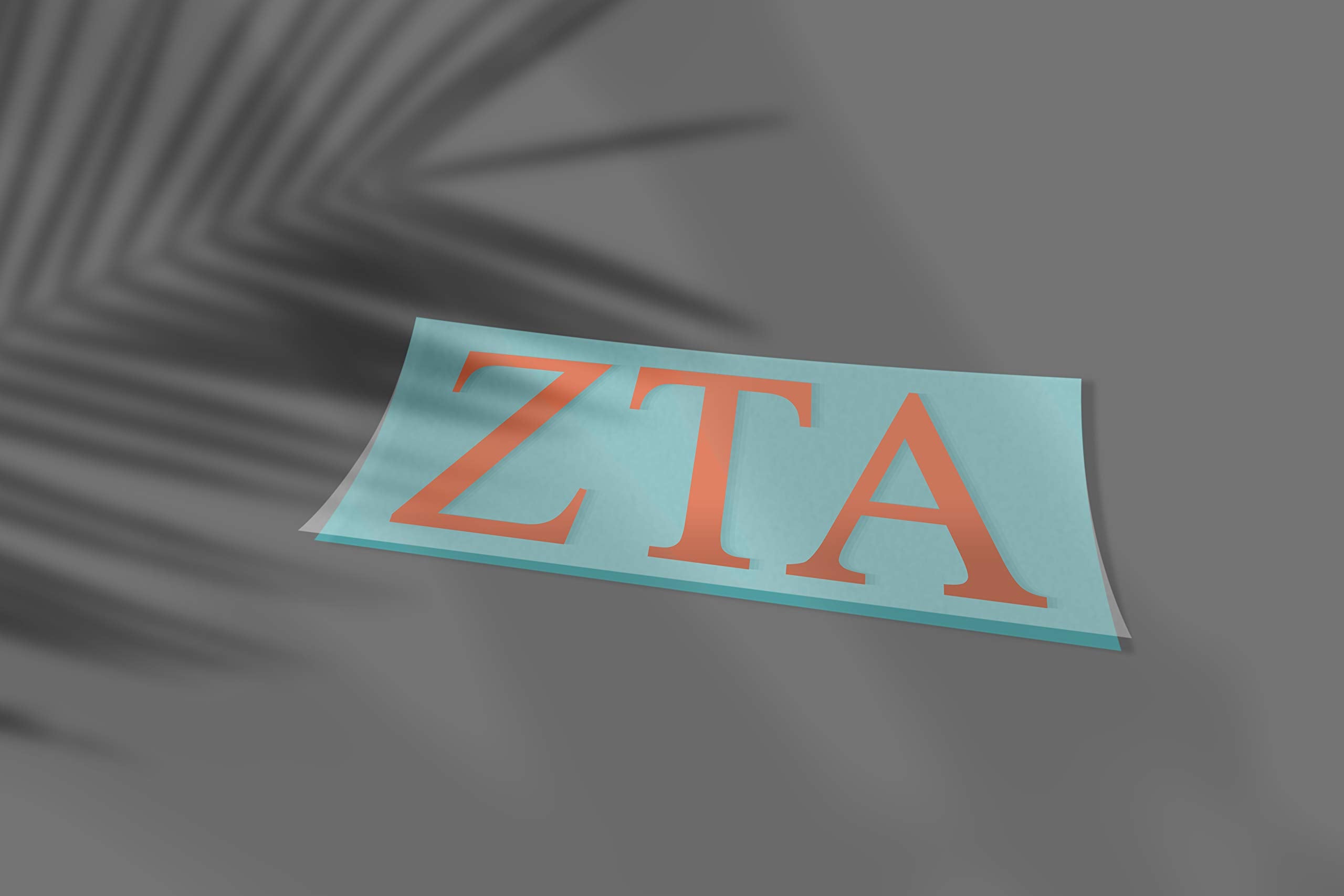 Pro-Graphx Zeta Tau Alpha Greek Sorority Sticker Decal, 2.5 Inches Tall, Coral