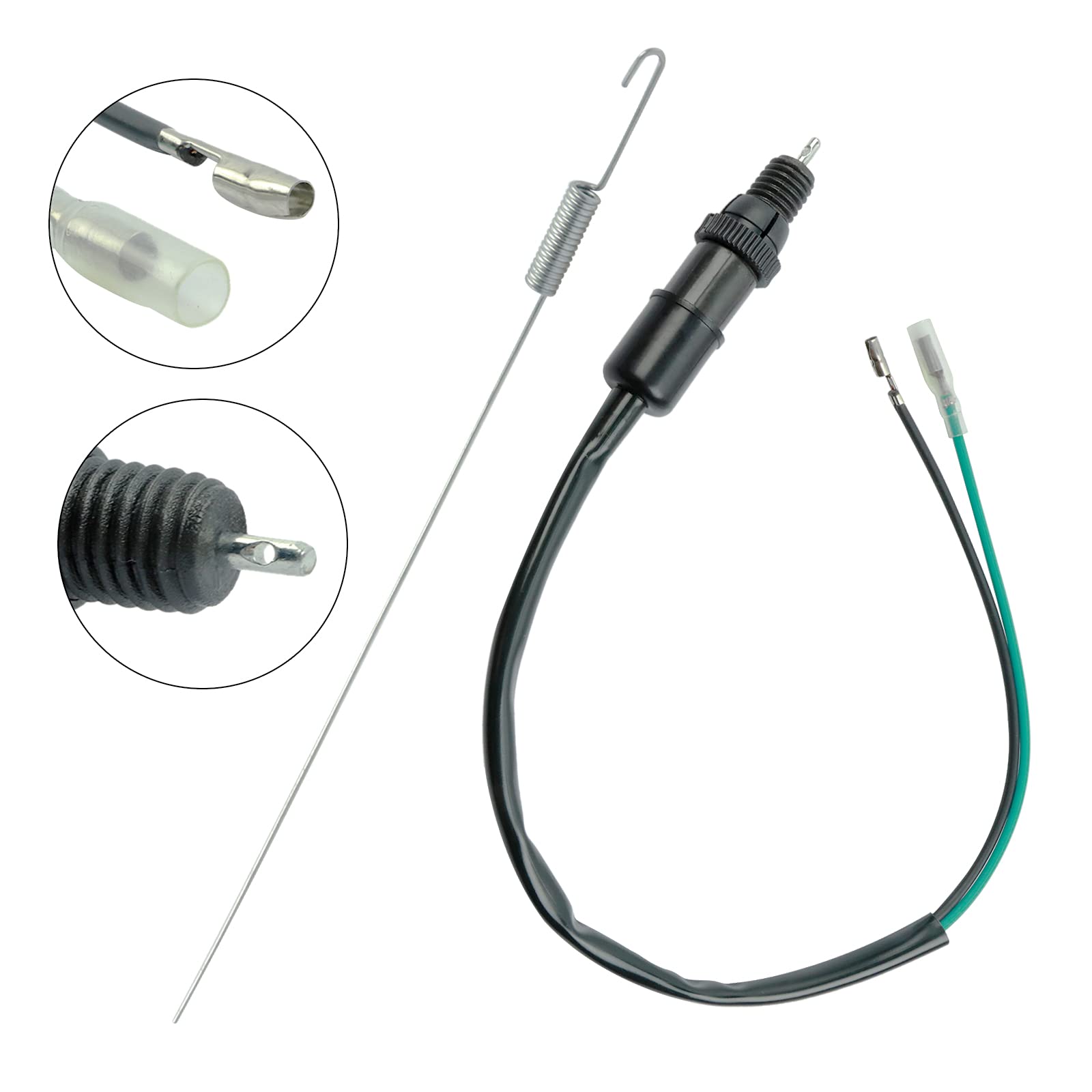 Flypig Universal Motorcycle Bike Rear Brake Lamp Light Switch With Spring For Honda Kawasaki Suzuki Z50 Minitrail50 Ct70 Cb500 Xl70 Cb200 Cl90 2 Wires