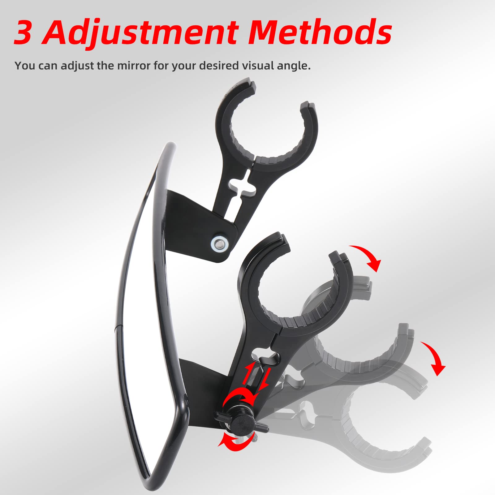 OFIG UTV Side Mirrors And UTV Center Mirror for 1.75'' and 2'' Roll Bar, Adjustable Break Away Compatible with Polaris RZR 900 1