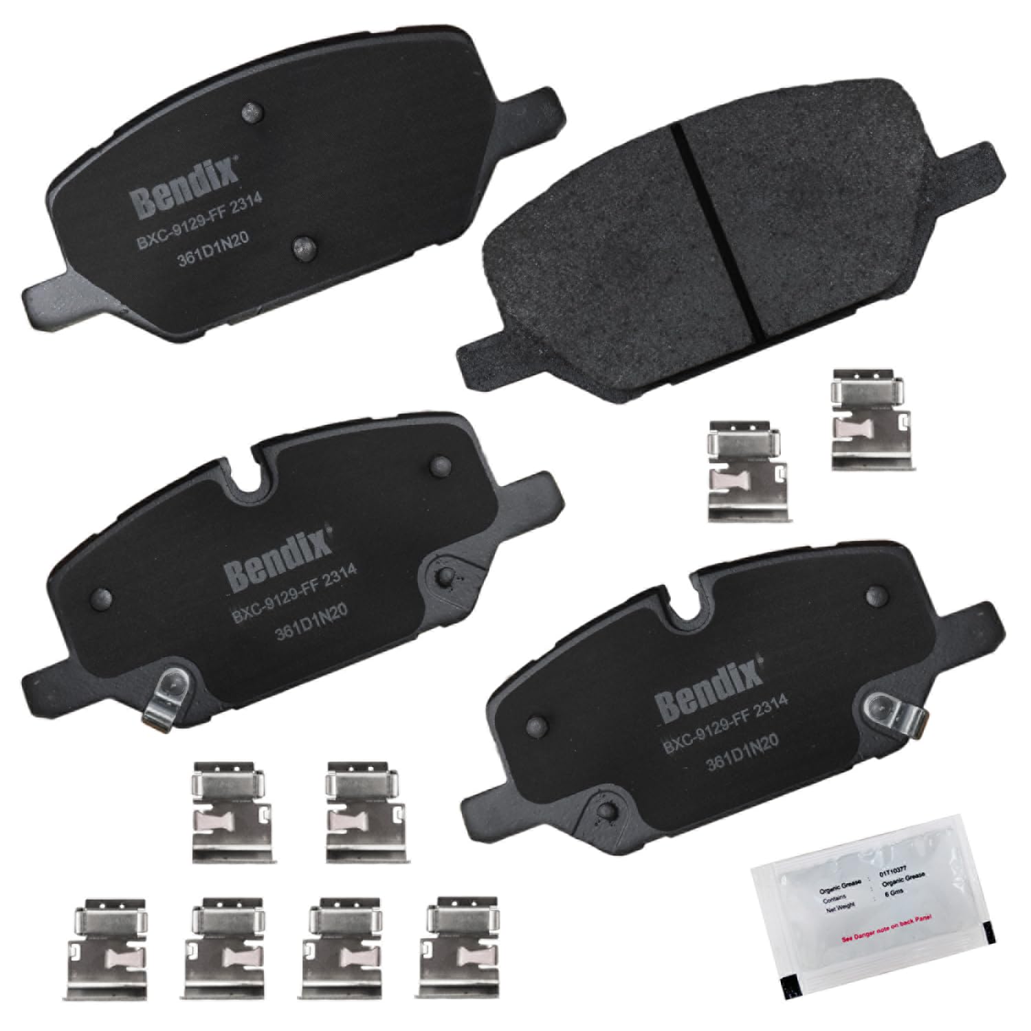 Bendix Priority1 Cfc2314 Ceramic Front Brake Pads For Buick Envision 2023-2021, Cadillac Ct4 2022-2021, Ct5 2022-2020, Xt4 2022-