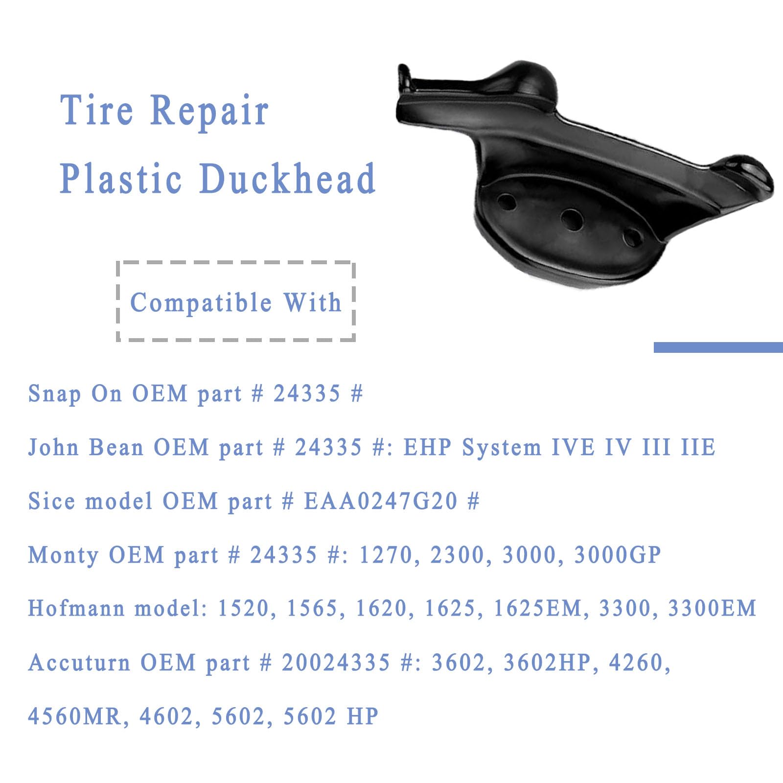 Tire Changer Machine Nylon Mount/Demount Head Only Plastic Duckhead Replacement For Snap On/John Bean