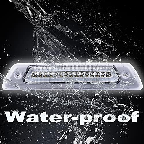 Cheda Third 3D Brake Lights, Compatible With 2009-2014 Ford F150 Optic Style, Chrome Lens Clear Housing Led Bar Tail Cargo Lamp,