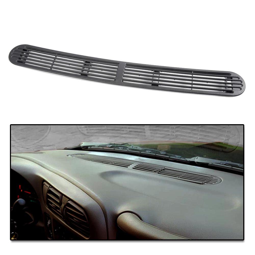 Pit66 Gray Graphite Dash Defrost Vent Cover Grille Panel Compatible With 1998-2005 Chevy S10 Replacement For Gmc Oldsmobile Suv