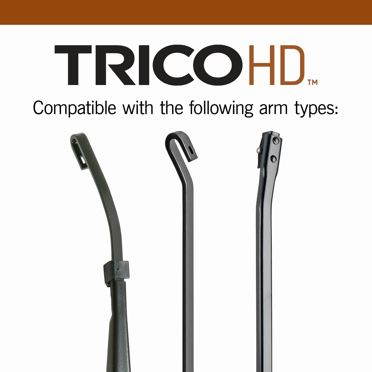 Trico 24 Inch 67 Series Heavy Duty Black Wide Saddle Wiper Blade For Curved Windshields, 1 Pack (67-241)