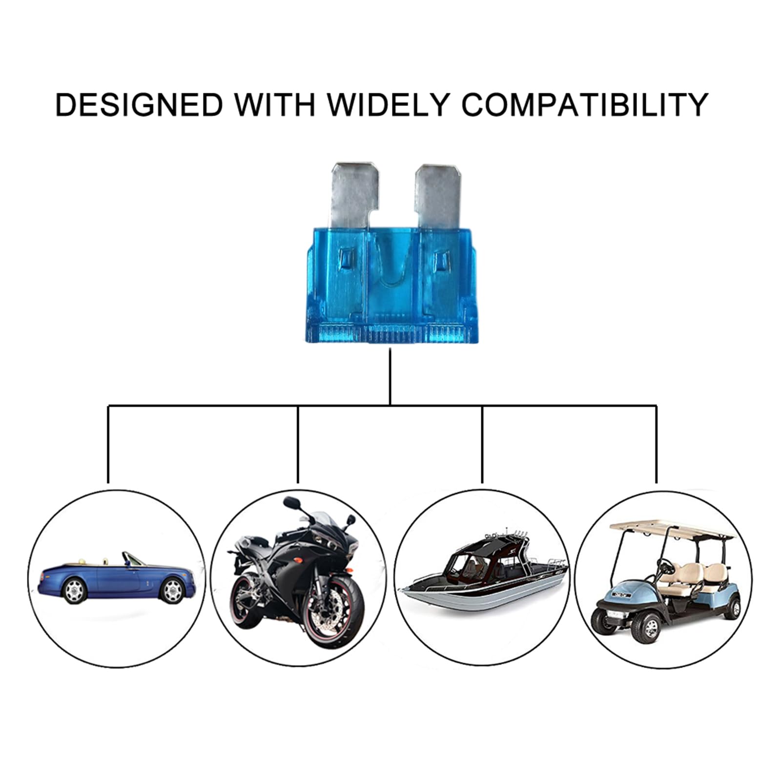 MuHize Inline Fuse Holders - Upgraded 16 Gauge Automotive ATC/ATO Standard Fuse Holder with 15 AMP Standard Blade Fuse (10 Pack)