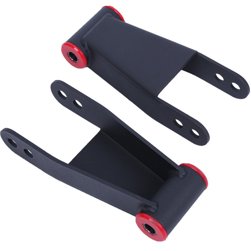 Ecotric 2''-3'' Lowering Drop Shackles Rear Compatible With 2004-2014 Ford F150 F-150 Rear Leveling Shackles Adjustable 2'' To 3