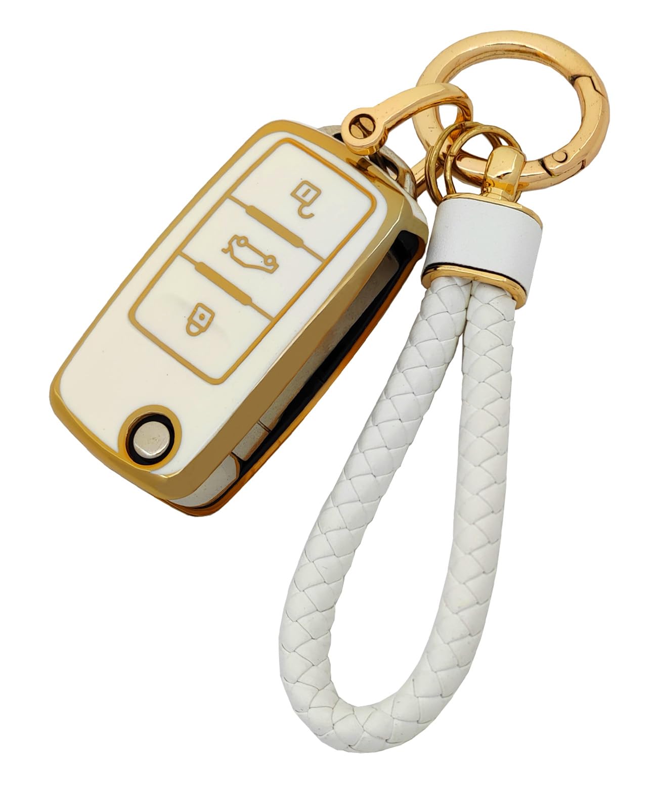 Arruweer Key Fob Cover For Vw Soft Tpu Key Fob Case Compatiable With Vw Volkswagen Jetta Passat Golf Beetle Rabbit Gti Cc Eos Ac