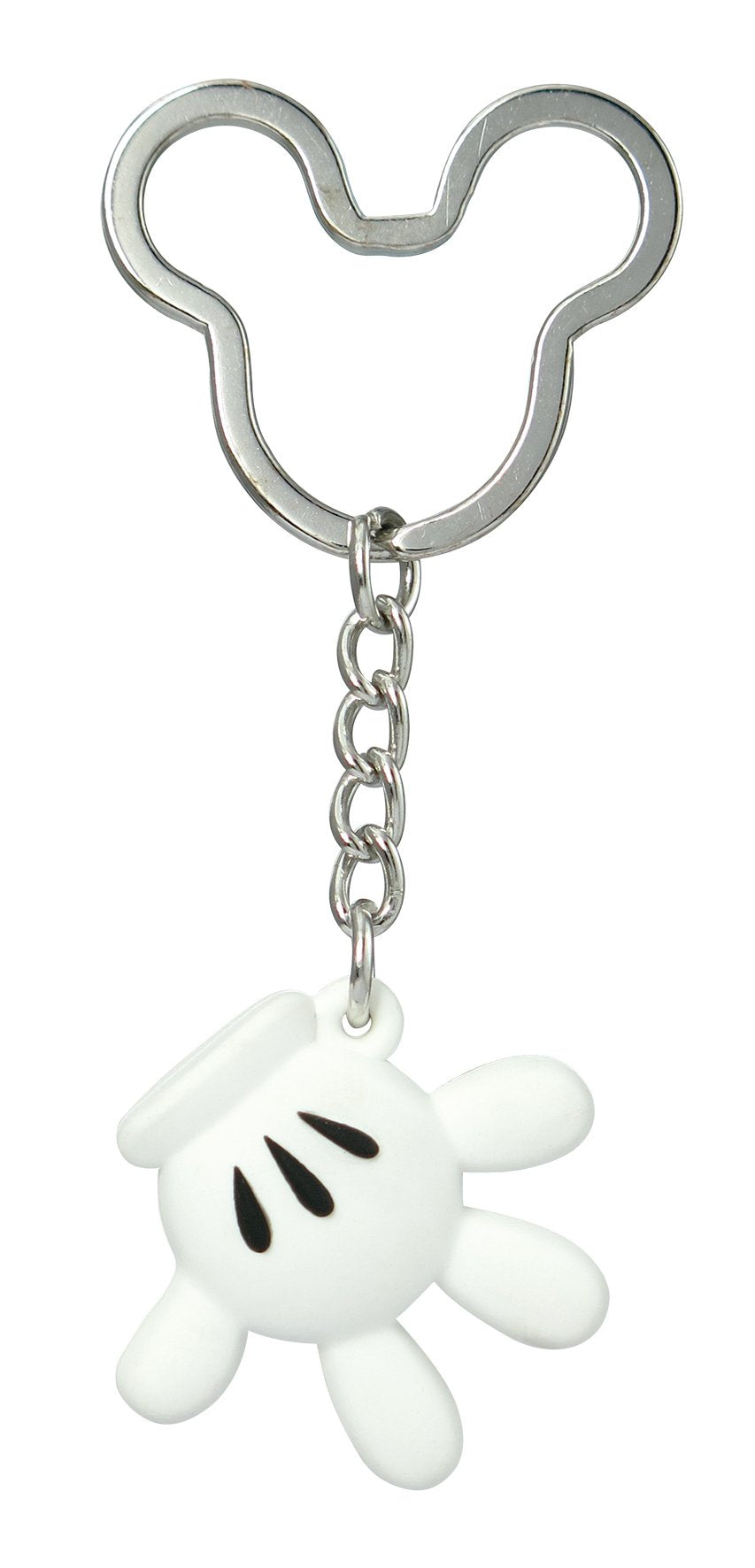 Disney Mickey Icon Ball Hand Key Ring,Multi-Colored,3'' , White