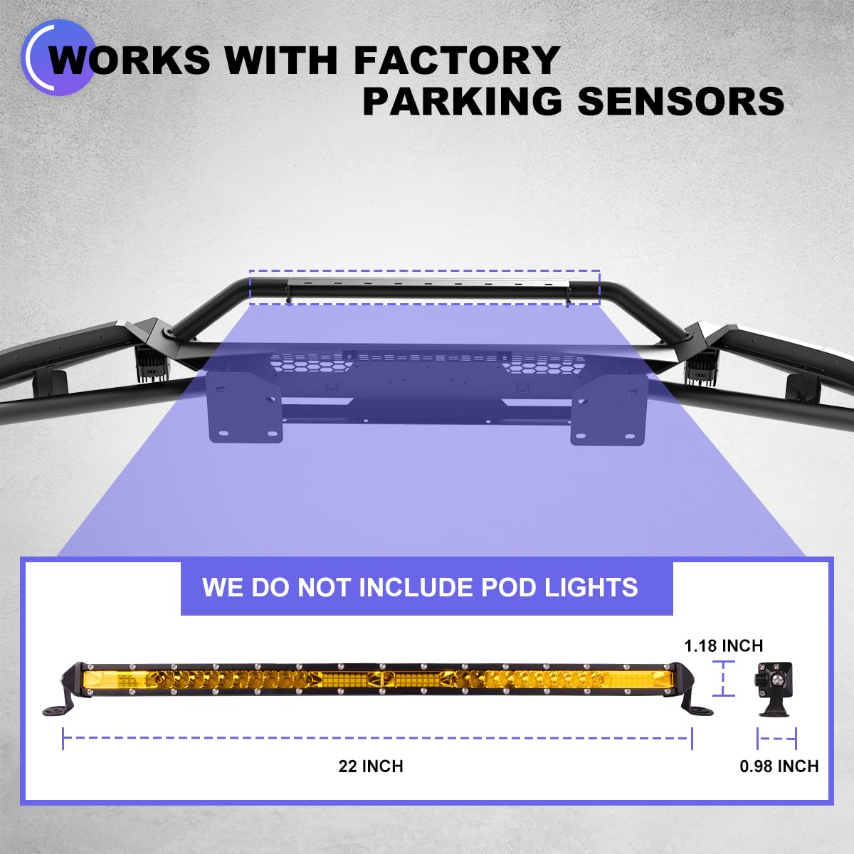 WOLFSTORM Front Bumper Compatible WIth 2013 2014 2015 2016 2017 2018 Dodge RAM 1500 Pickup 2019 2020 2021 2022 2023 2024 RAM 150
