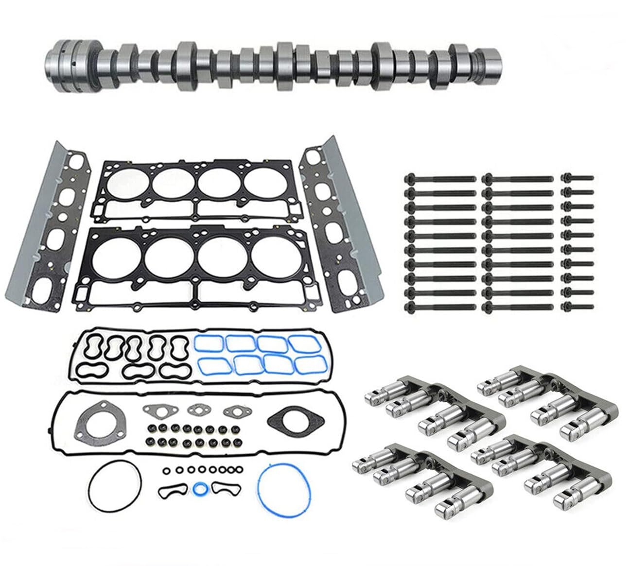 2009+ 5.7 Hemi Complete Mds Lifters And Camshaft Kit With Gaskets And Bolts Fits 2009-2019 Dodge Ram 1500 2500 5.7L Hemi Jeep Cherokee