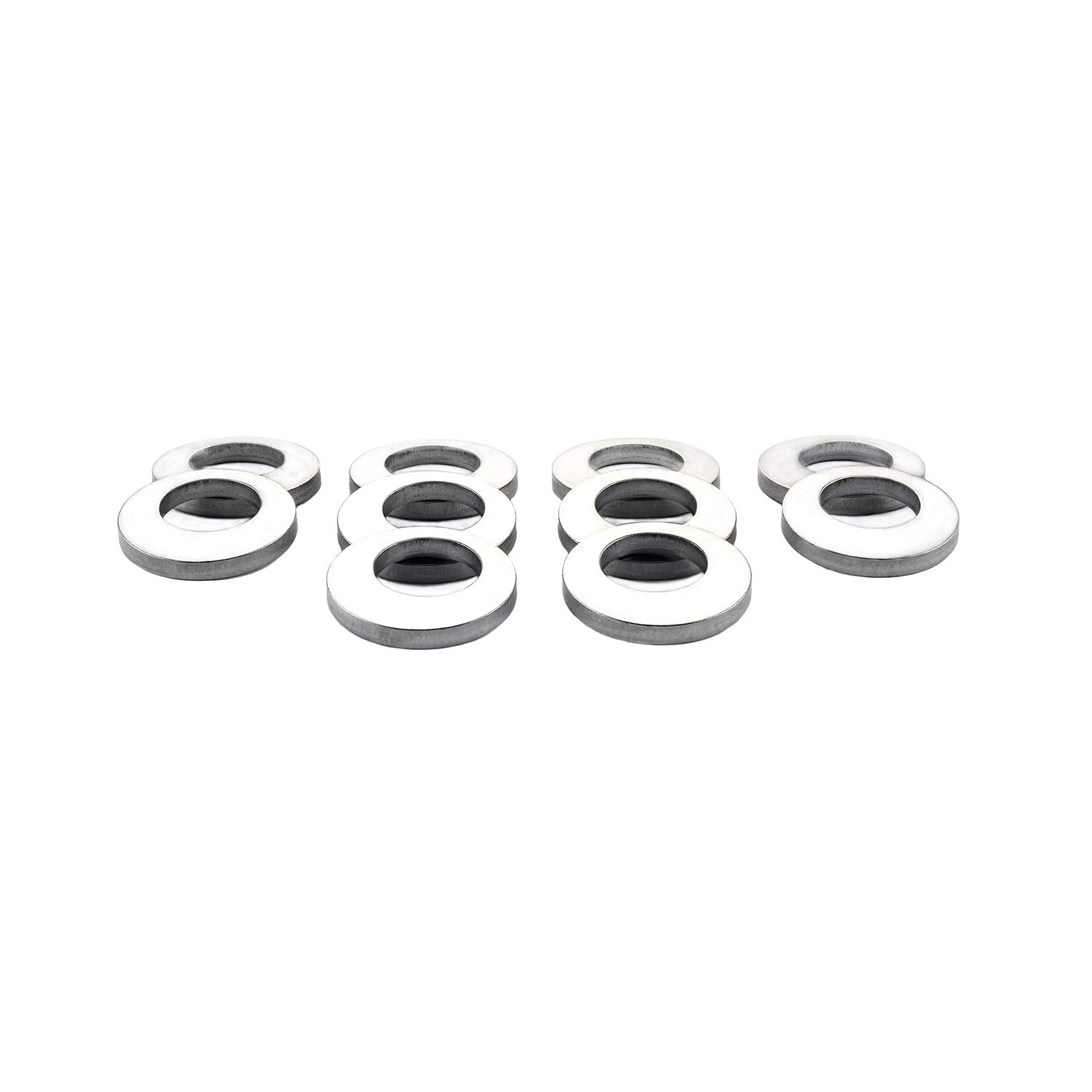 Mcgard 78714 Stainless Steel Cragar Offset Hole Mag Washer - Pack Of 10,Silver