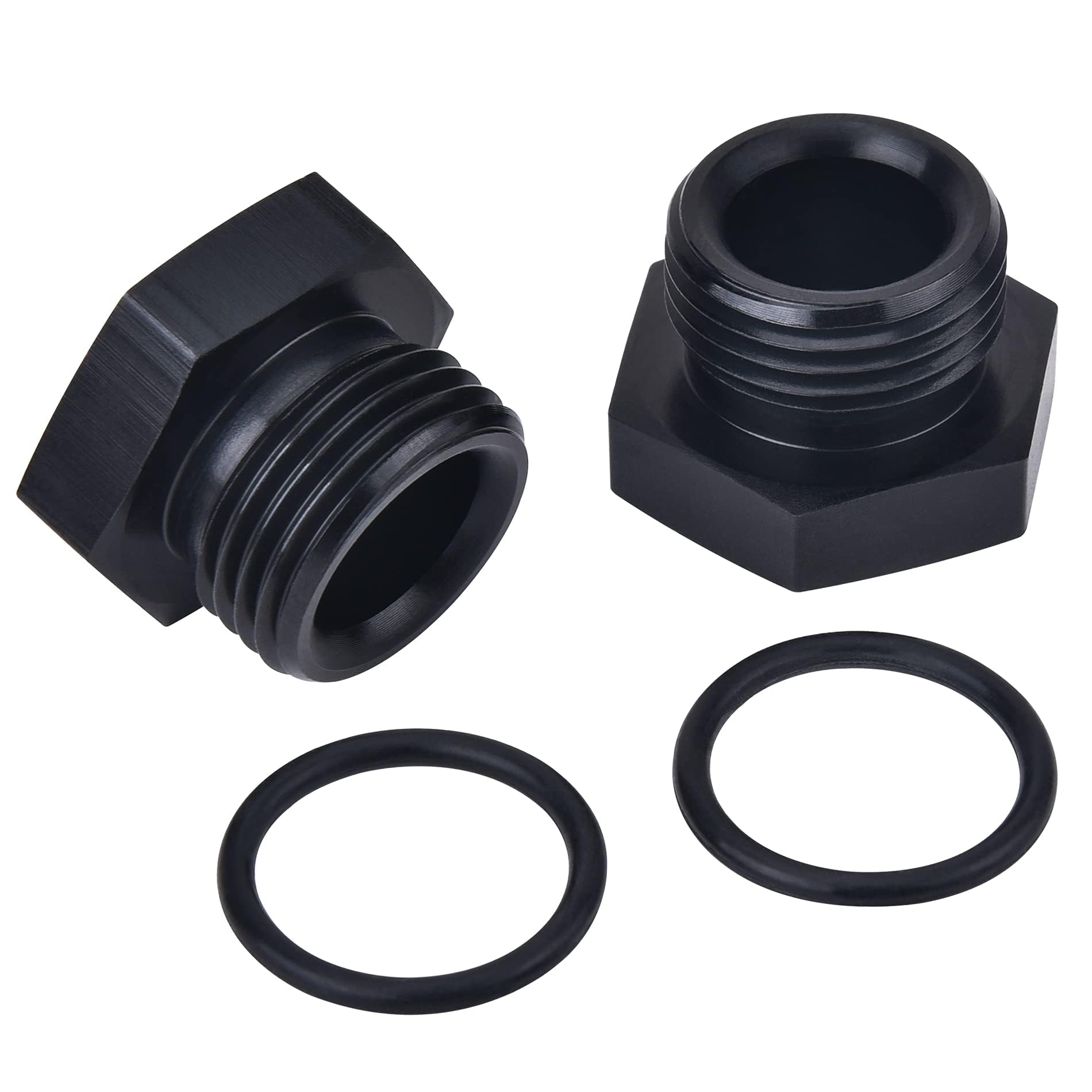 Evil Energy 12An Block Off Cap Orb Plug Fitting Adapter Male Aluminum 2Pcs