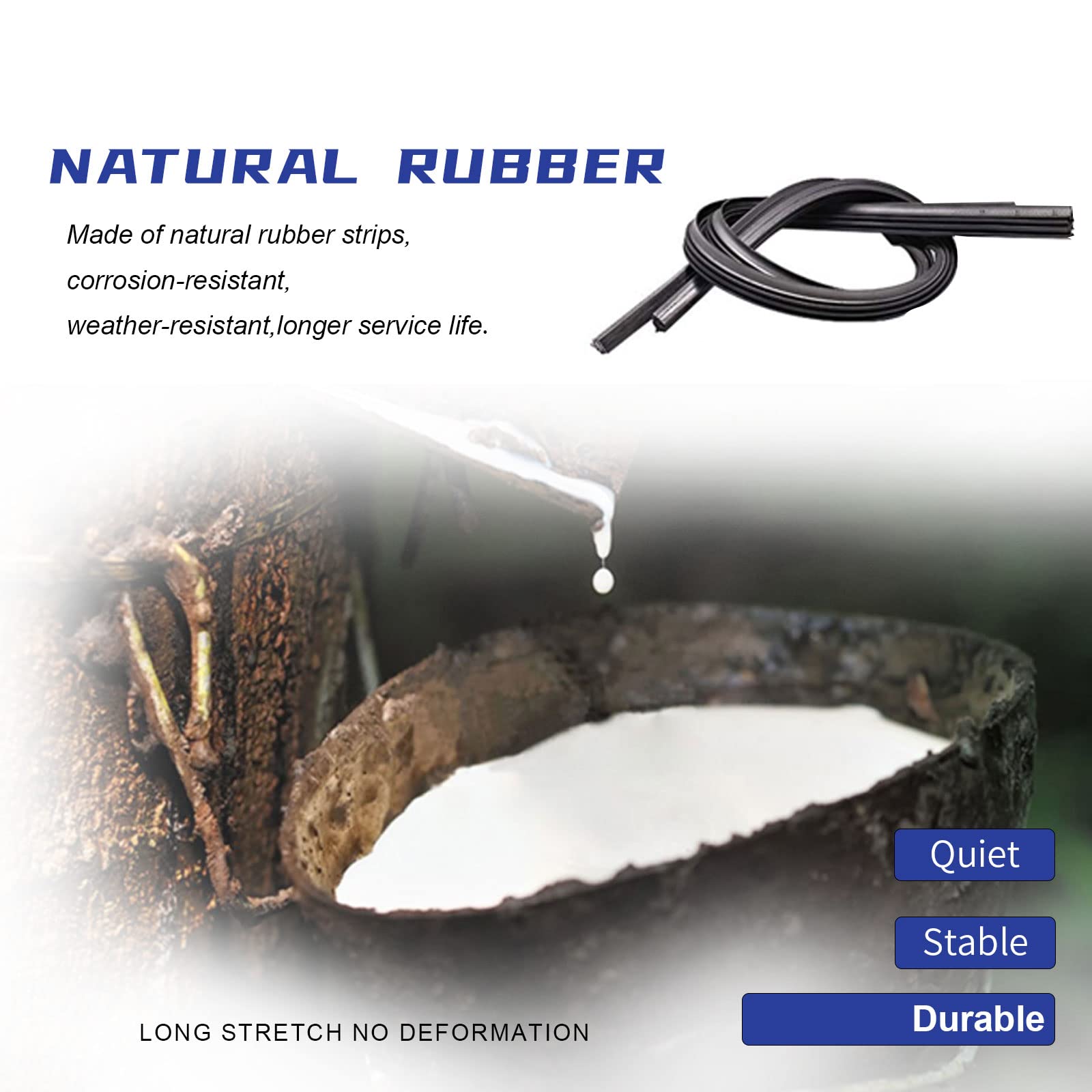 Emithsun Oem Quality Premium All-Season Windshield Wiper Blades Replacement For Honda Pilot 2016-2022,Easy Diy Install 26'+24'+16'(Set Of 3)