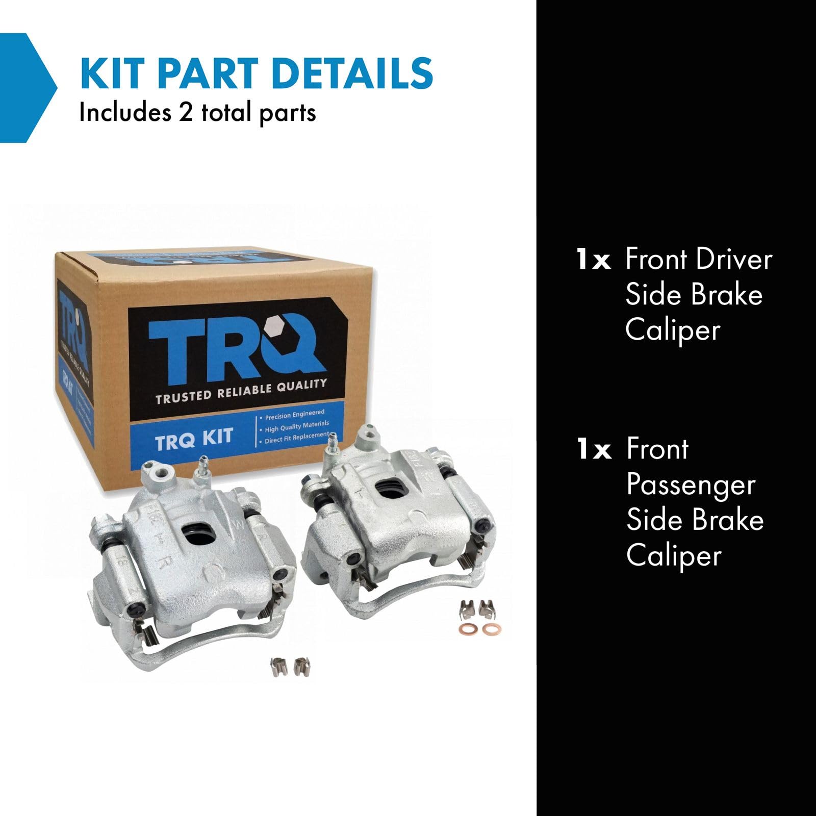 Trq Front Brake Caliper Set Compatible With 1995-2004 Toyota Tacoma