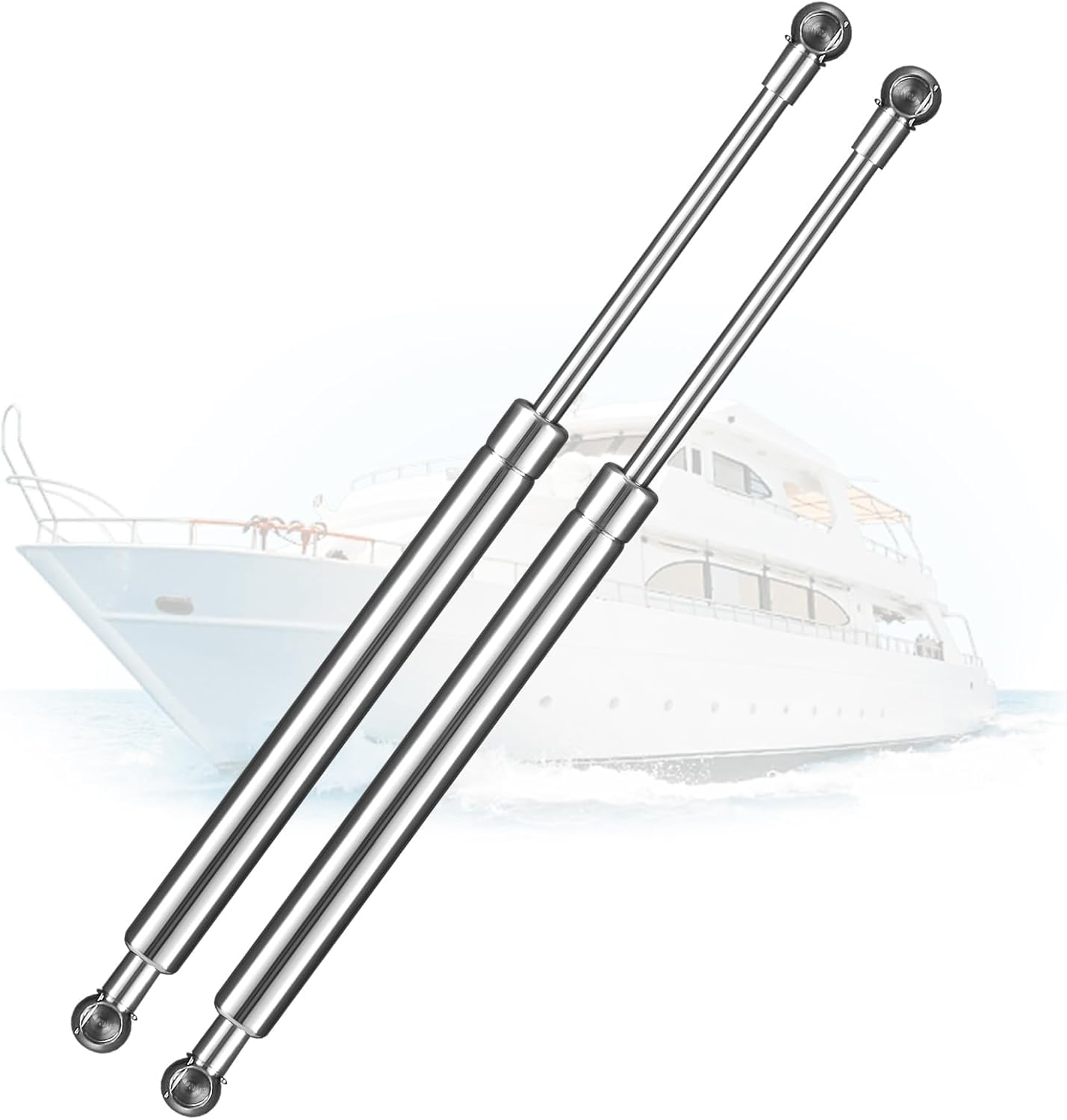 Arana 15 Inch 45Lb Stainless Steel Gas Struts Spring Prop Ml33-40, C16-23933 15'' Marine Lift Support Shocks For Boat Hatches Sn