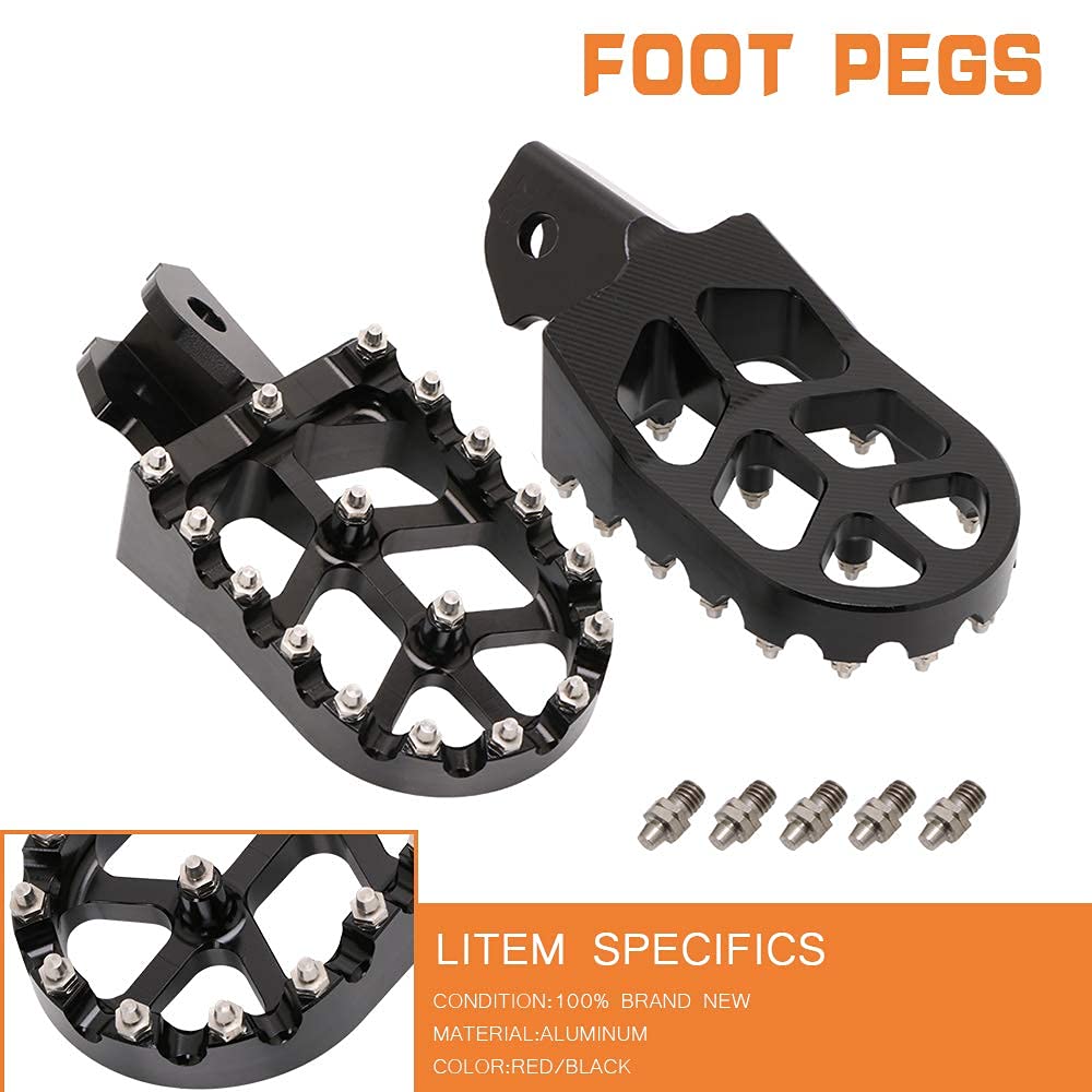 JFG RACING Sur Ron Foot Pegs,Motorcycle Dirt Bike Foot Pegs 7075 CNC Pedals Rests for Light Bee/Surron/Sur Ron/CRF150F 2003-2019
