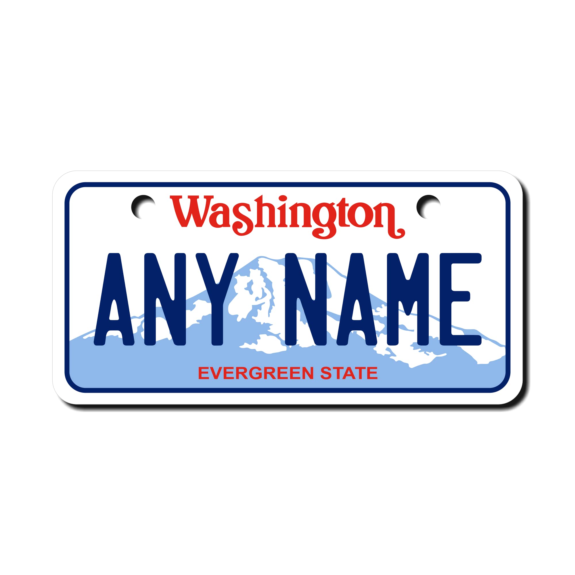 Teamlogo - Personalized Washington License Plate - Custom Aluminum Name, Text, Or Number Plate - Customized License Bike Accesso