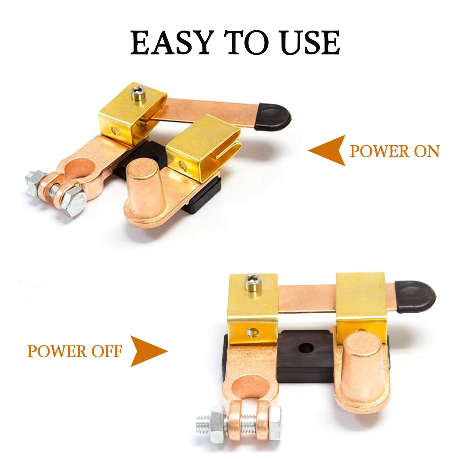 GOGONFLY Top Post Battery Disconnect Switch, 12V 24V Knife Blade Master Switch, Battery Cut Off Shut Off Kill Switch for Car Mar