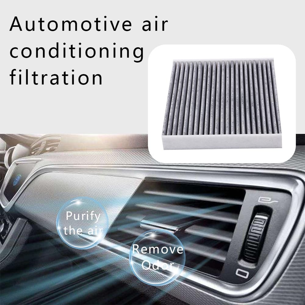 Lecctso Cabin Air Filter, Air Filter, Cabin Filter Includes Activated Carbon Replaces OEM #87139-26010, 87139-02090 Compatible w