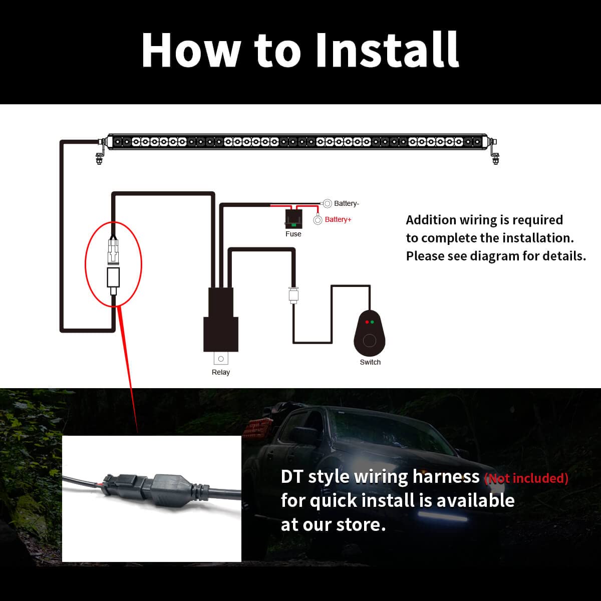 Lasfit 42 Inch Led Light Bar, Ip67 Waterproof Light Bar, Spot Flood Combo Beam Led Bar, Off Road Driving Light For Wrangler/Cher