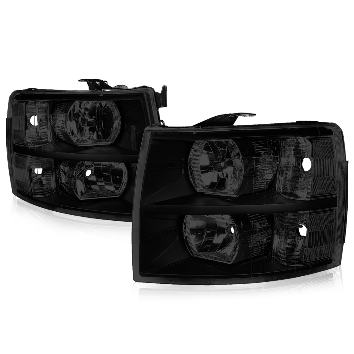 Auto Dynasty Halogen Headlights Assembly Compatible With Chevy Silverado 1500 2500Hd 3500 Gmt900 2007 2008 2009 2010 2011 2012 2