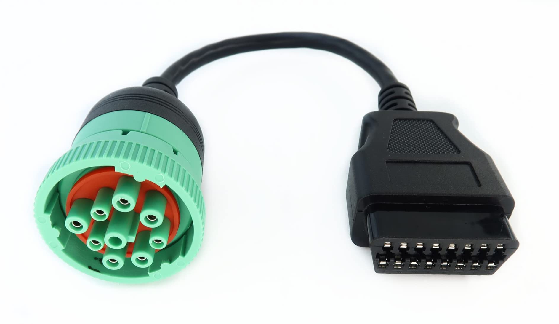 MITOB Green Type 2 J1939 Male to 16pin OBD2 Female Cable 16pin to 9pin J1939 Adapter Cable