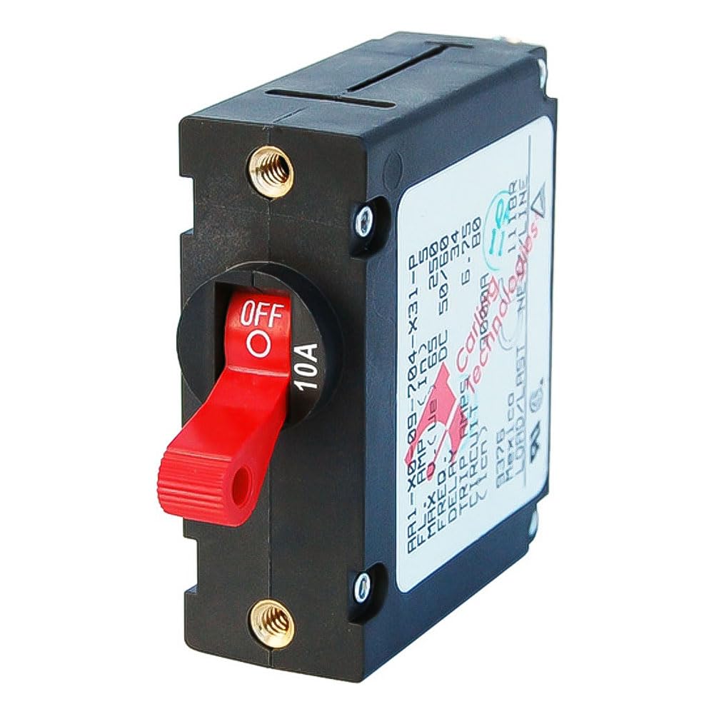 Blue Sea Systems 7205 A-Series Red Toggle Circuit Breaker - Single Pole 10A