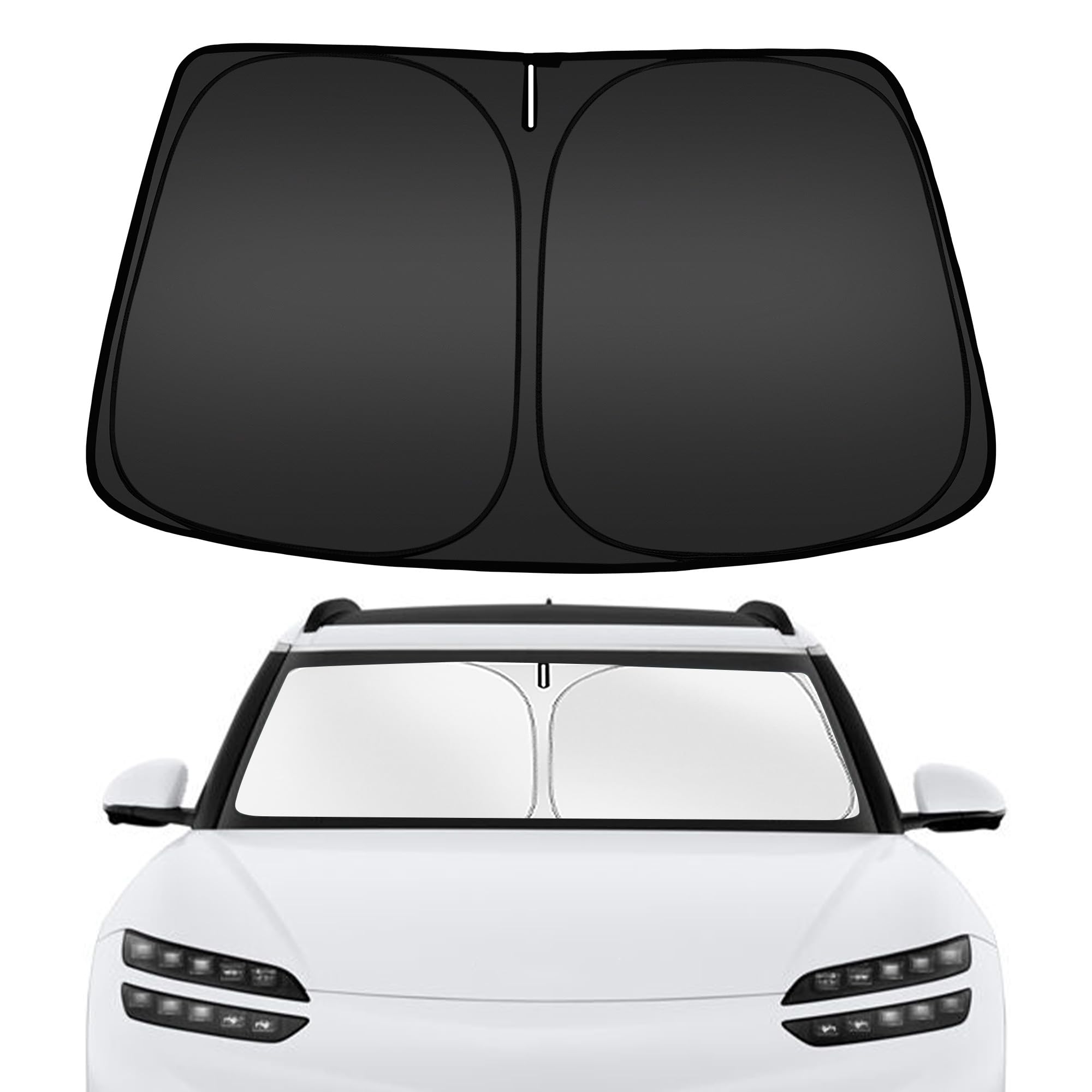 Arismotor Windshield Sun Shade For Genesis Gv60 2023-2025, Custom Fit Foldable Front Window Sunshade Sun Visor Protector, Block