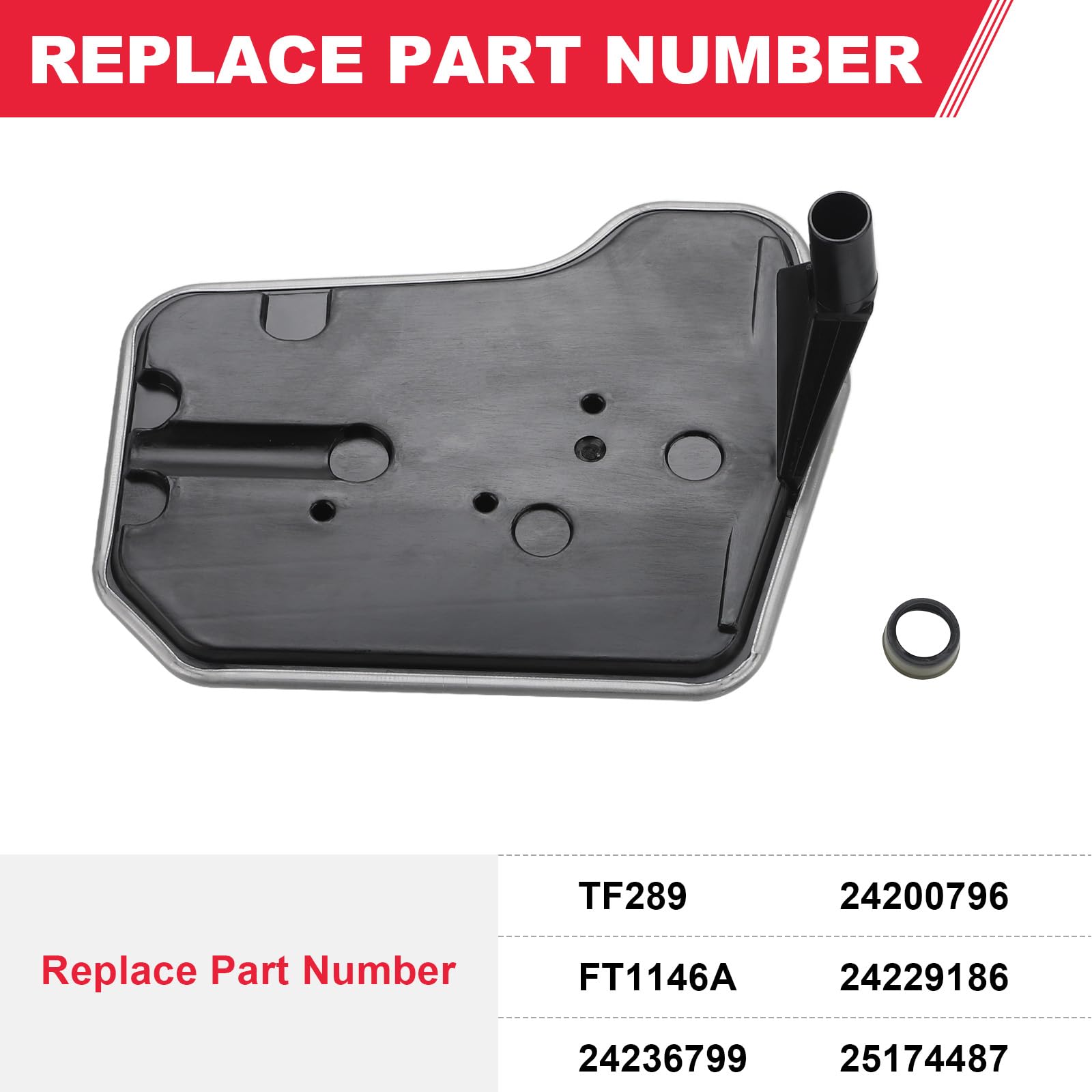 Fitede 4L60E Automatic Transmission Filter Kit With Gasket Compatible With Buick Cadillac Chevy Gmc Replaces# Tf289