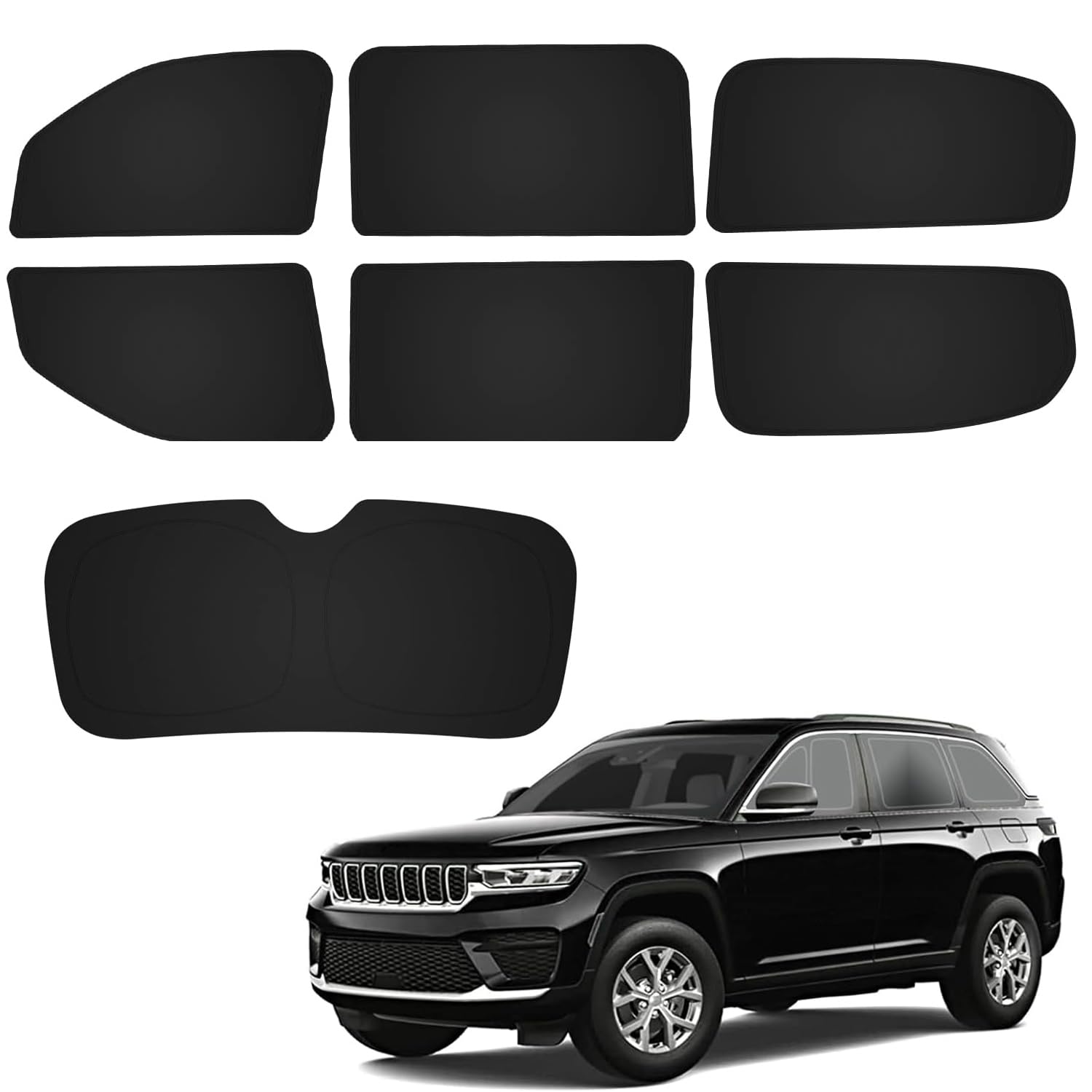 Bestview Rear & Side Window Sun Shade for 2022-2025 Jeep Grend Cherokee, Custom Fit Window Sunshade Sun Visor Protector Block UV
