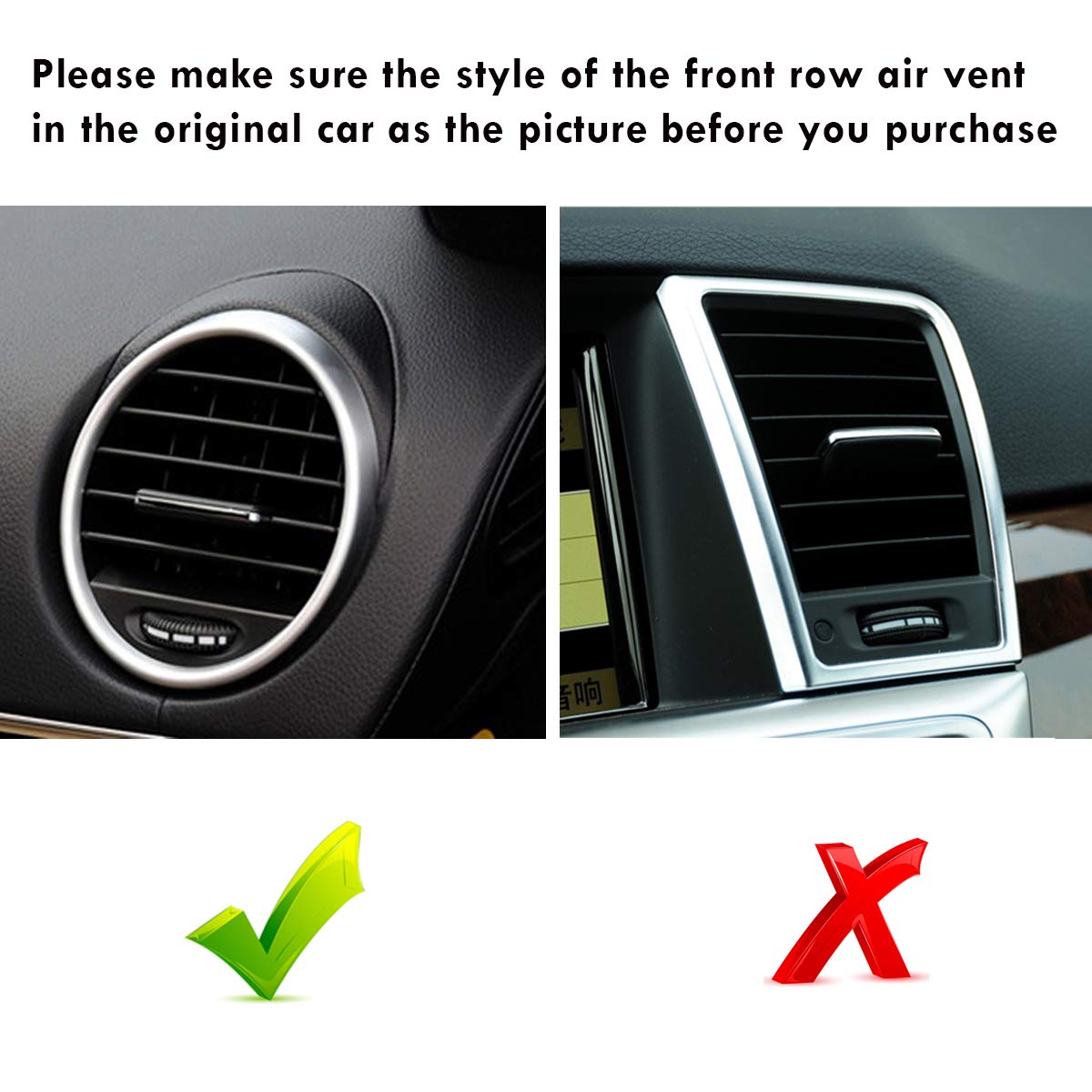 Moonlinks Compatible With Mercedes Benz Front Center/Left/Right Air Vent Clips Outlet Tabs, Ac Vent Adjustment Buckle Repair For