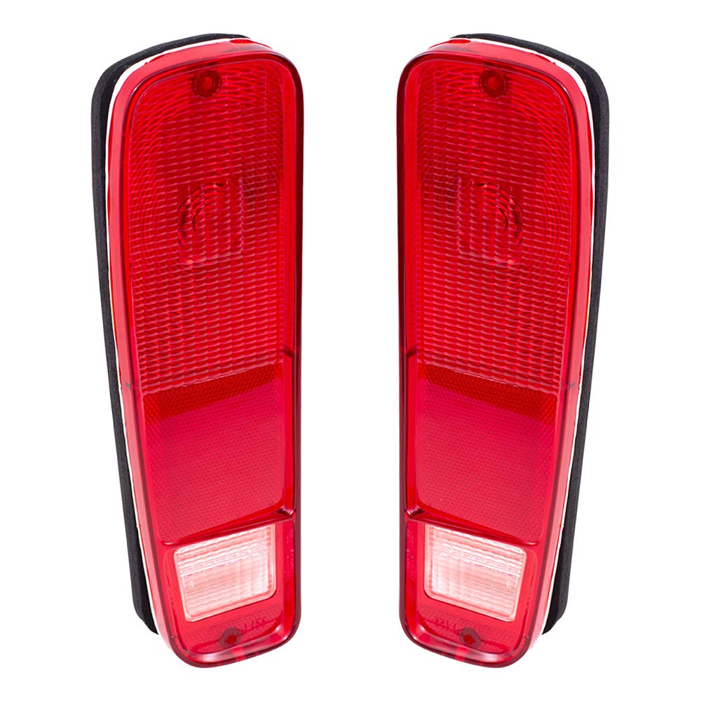 Brock Replacement Driver and Passenger Taillight Tail Lamp Compatible with 19731979 F100 F250 F250 Styleside Pickup Truck D4TZ1