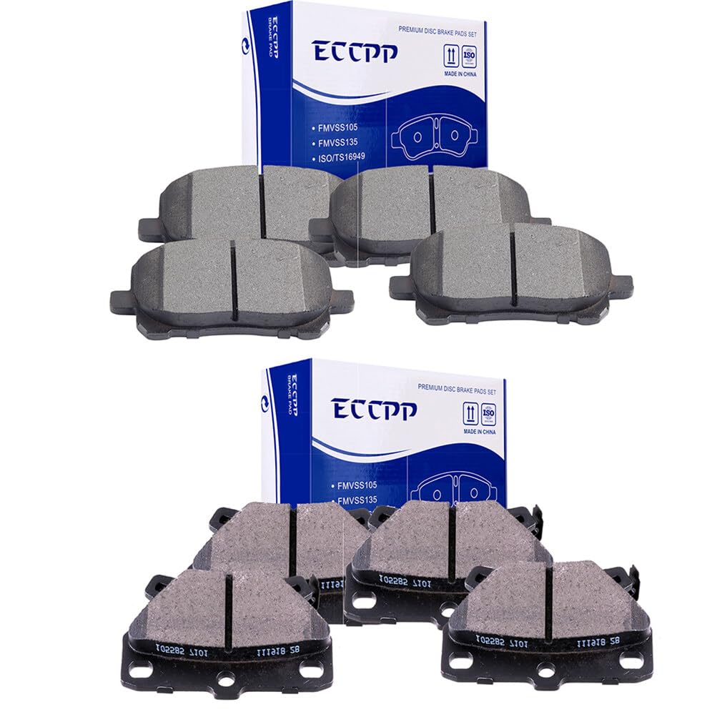 Automuto 8Pcs Front & Rear Disc Brake Pads Set D823 D923 For Pontiac Vibe 2003-2006,For Toyota Corolla 2005-2006,For Toyota Matr