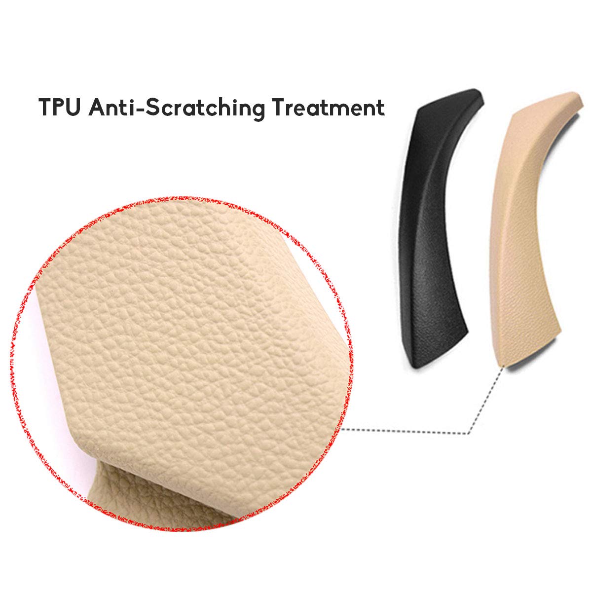 Jaronx For Bmw 3 Series E90/E91 Door Clasp Handle, Right Front/Right Rear Door Handles Outer Cover Interior Door Trim Covers (Fits:Bmw 323 325 328 330 335 2004-2011)