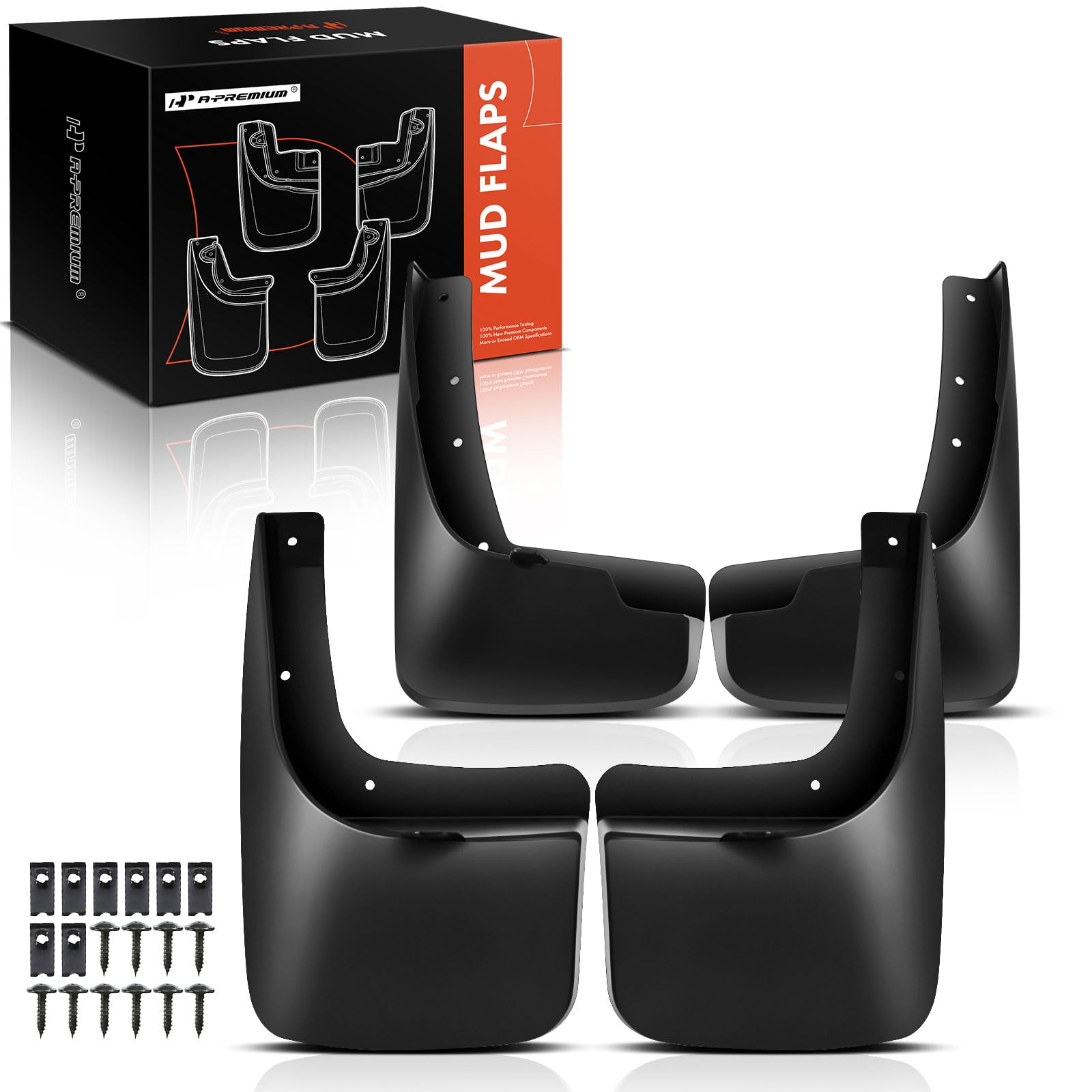 A-Premium Set Of 4Pcs Mud Flaps Splash Guards Mudguards Mudflaps With Hardware Accessories Compatible With Jeep Liberty (Kk Seri