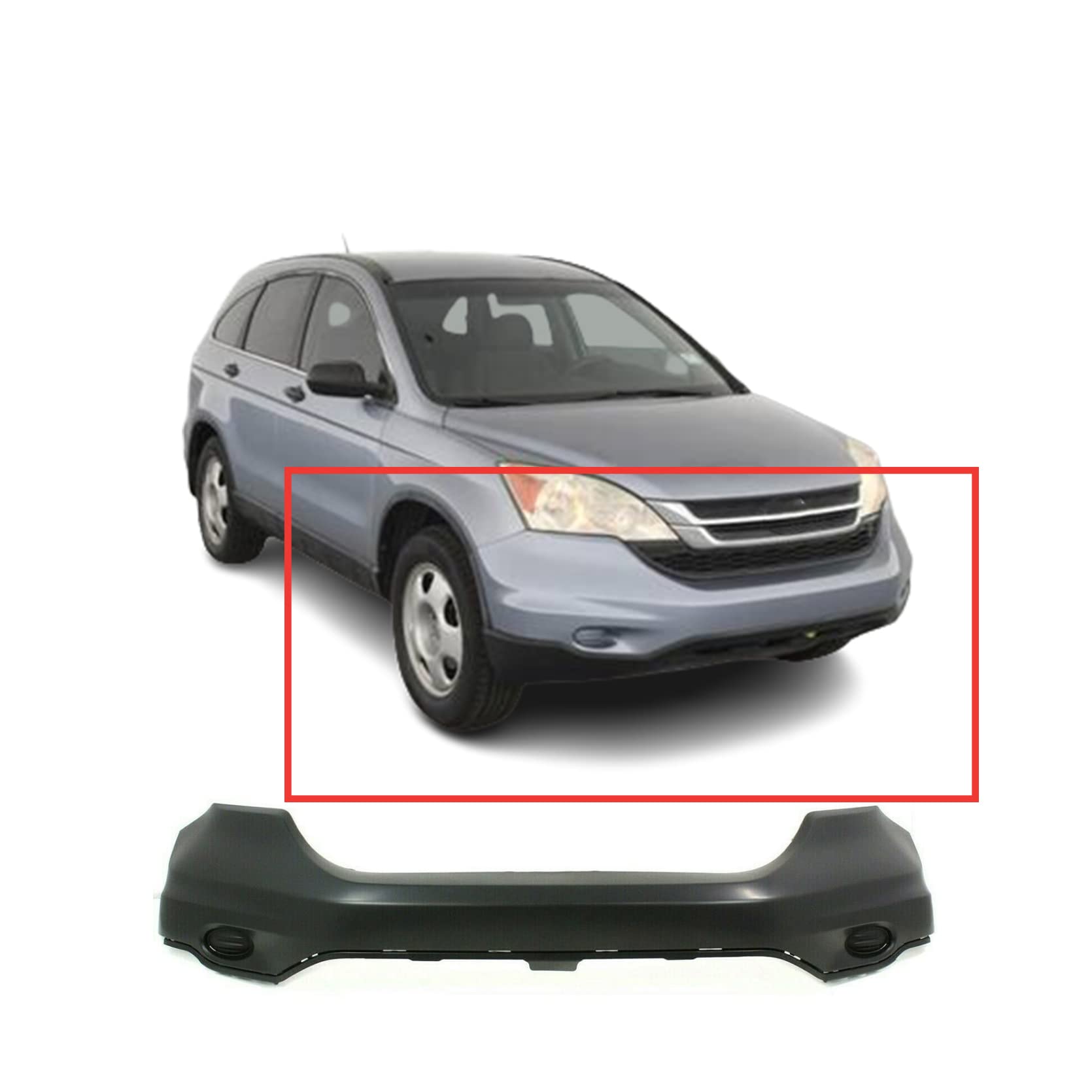 FitParts Compatible With Front Upper Bumper Cover 2010-2011 Honda CR-V EX EX-L LX SE Sport 10 11. New, Primed and Ready for Pain